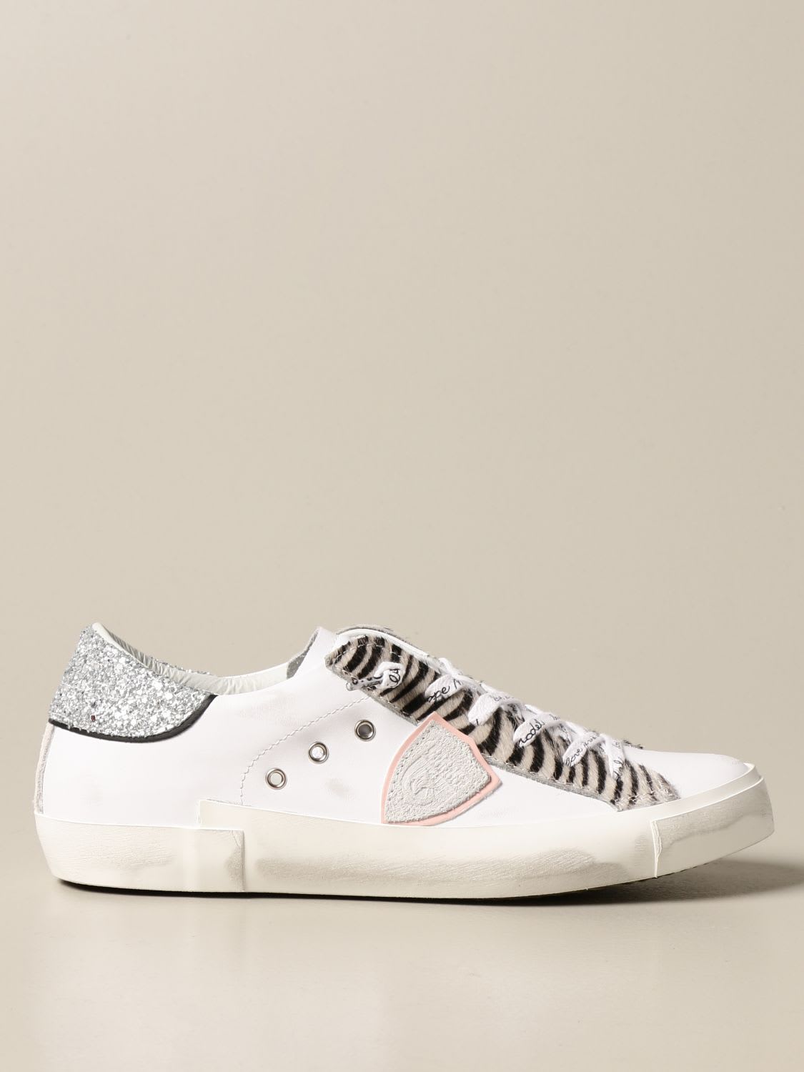 Philippe Model Sneakers Paris Philippe Model Sneakers In Leather With Animalier Details