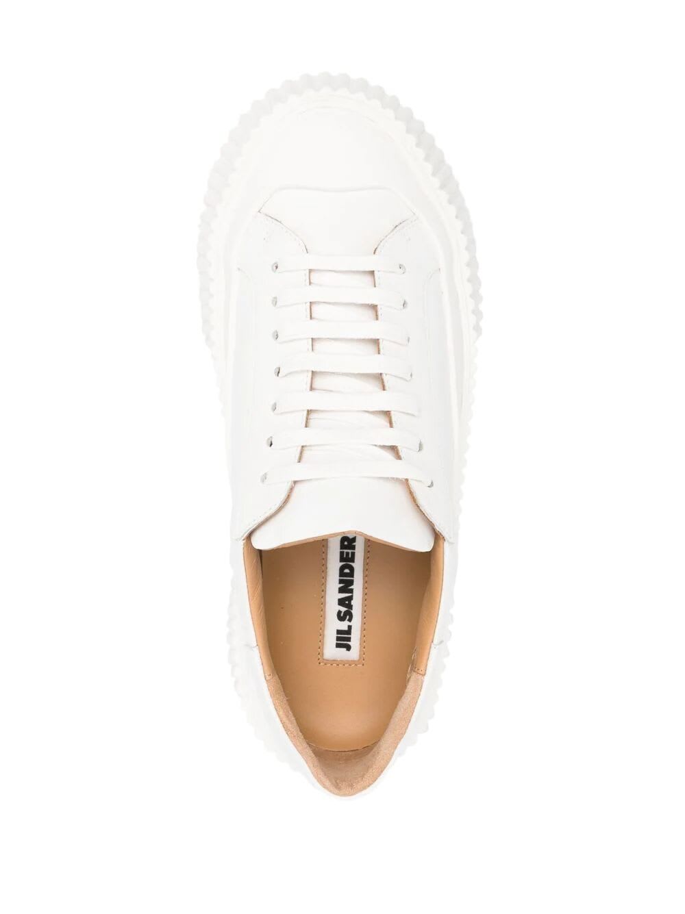 Shop Jil Sander Sneakers In Snow