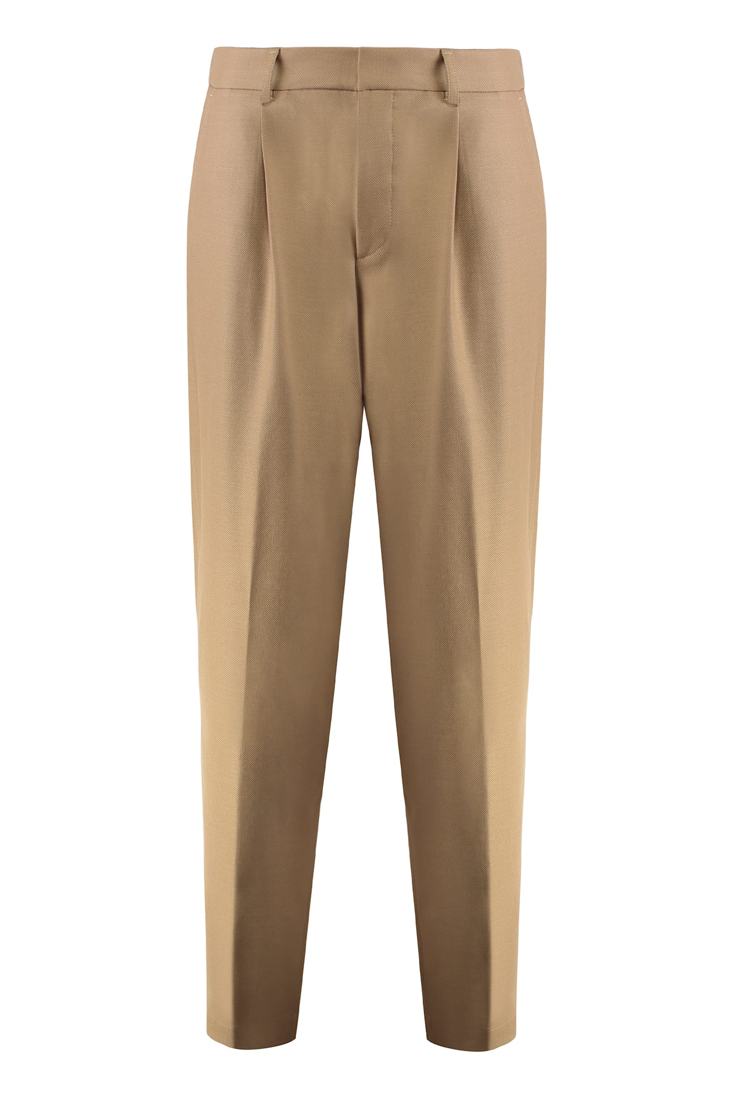 Hugo Boss Boss Wool Blend Trousers In Neutral