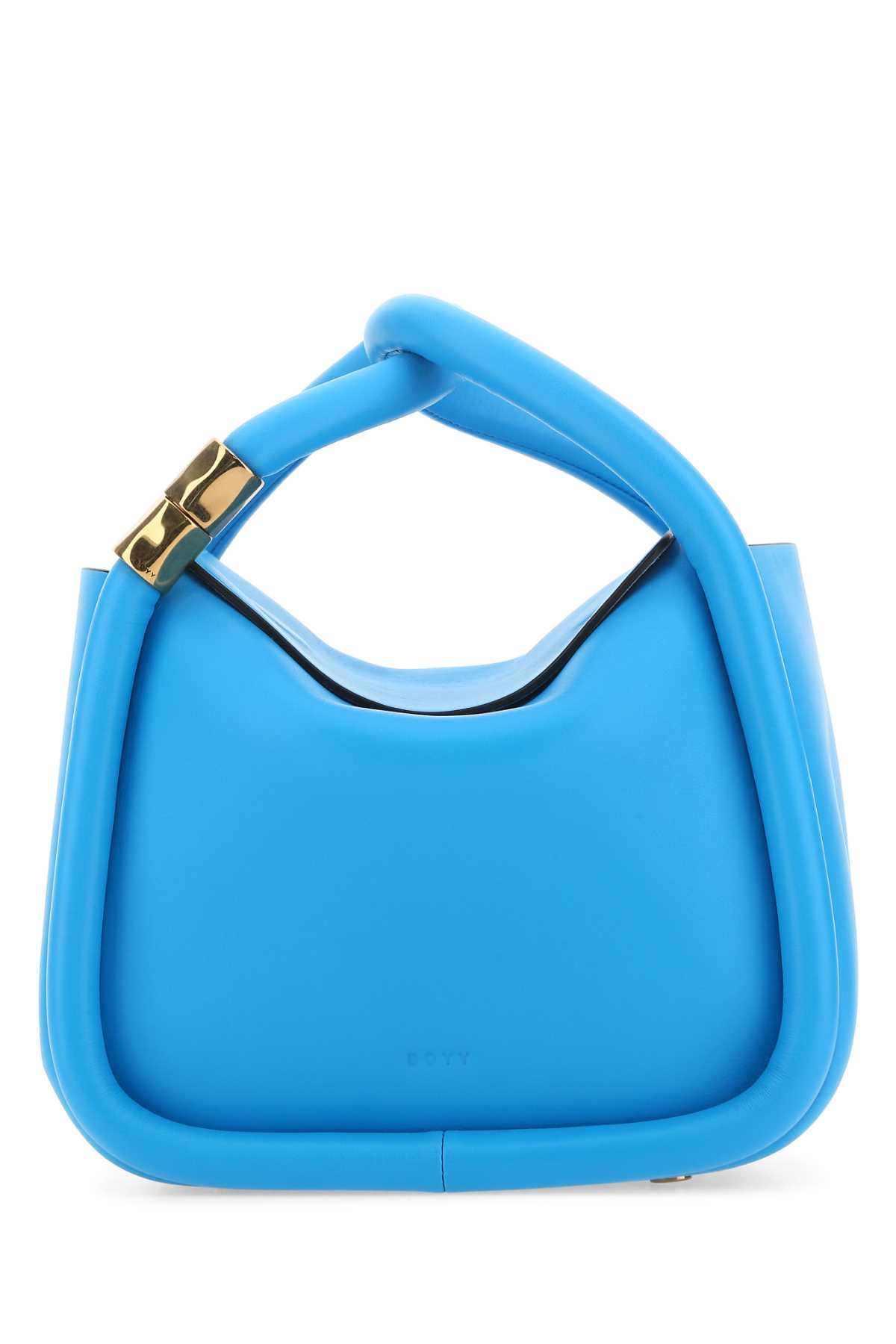 Light Blue Leather Wonton 25 Handbag