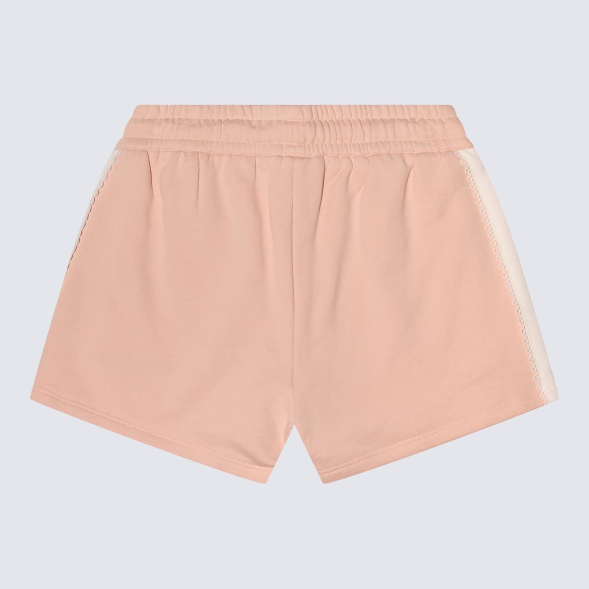 Chloé Kids' Washed Pink Cotton Shorts
