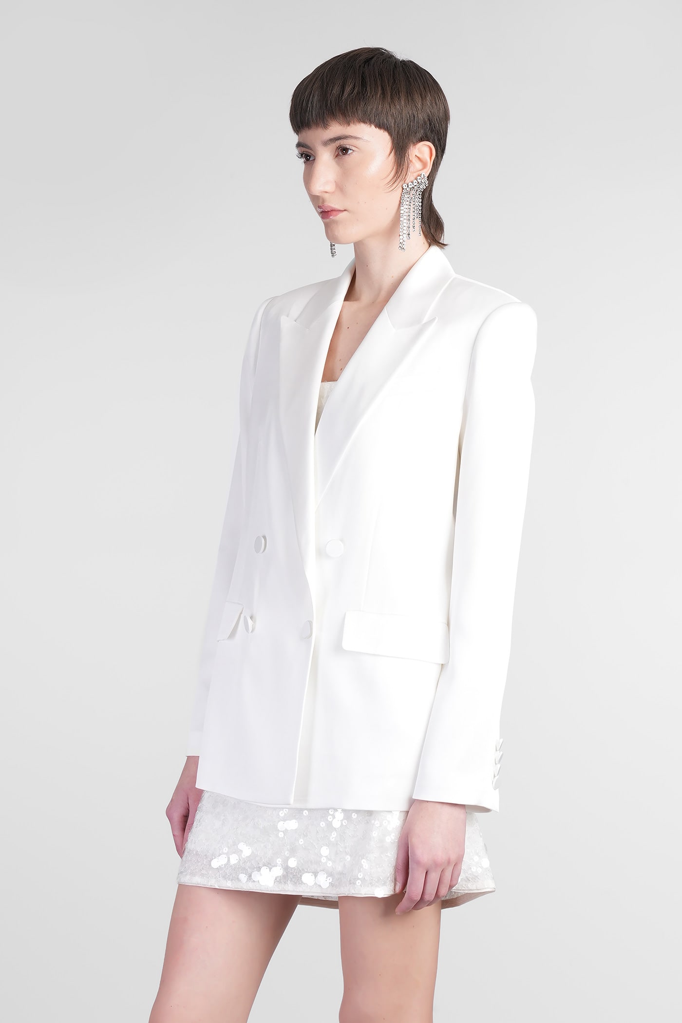 Simkhai Norah Blazer In White Acetate In White