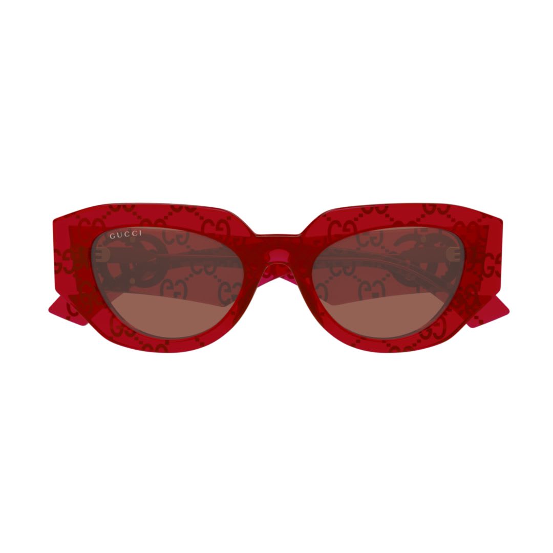 Gucci Gg1421s006 Red Red Brown In Red