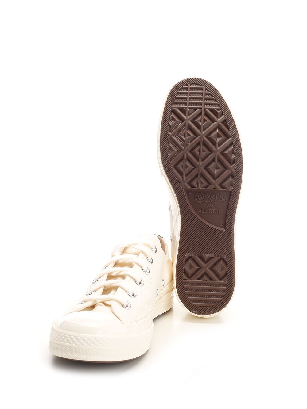 Comme Des Garçons Play X Converse Canvas Low-top Sneakers In White