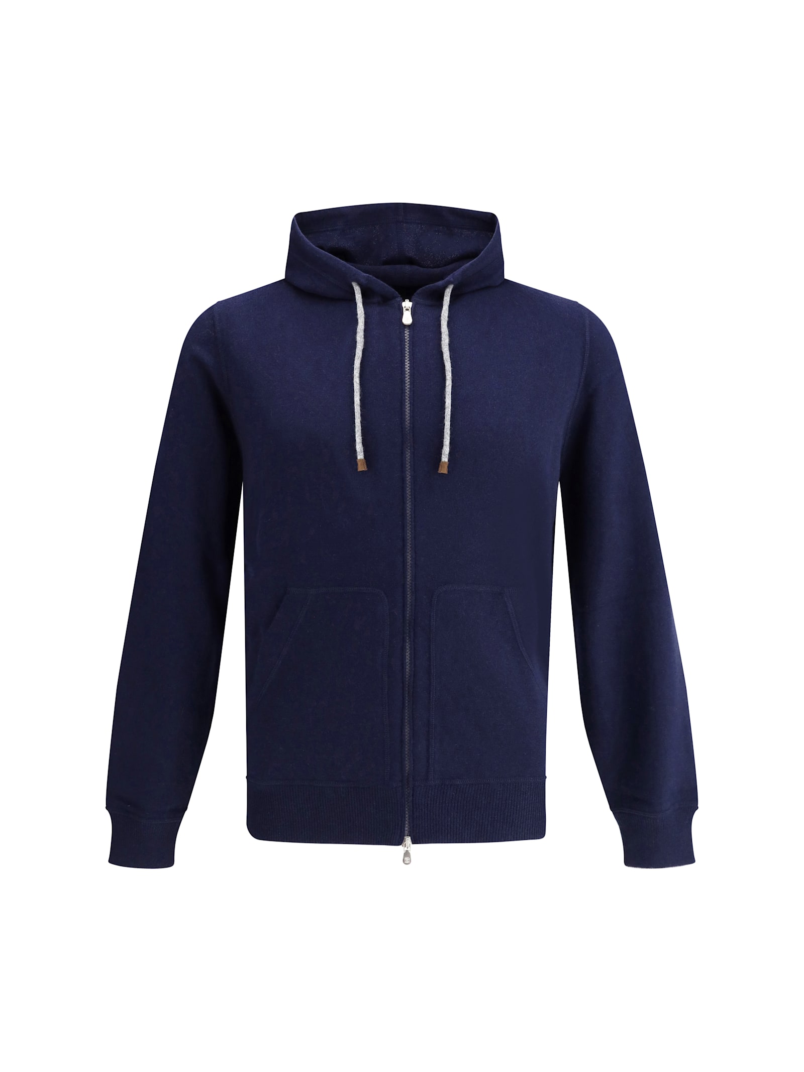 Brunello Cucinelli Techno Cotton Interlock Zip-front Hooded Sweatshirt In Cw425