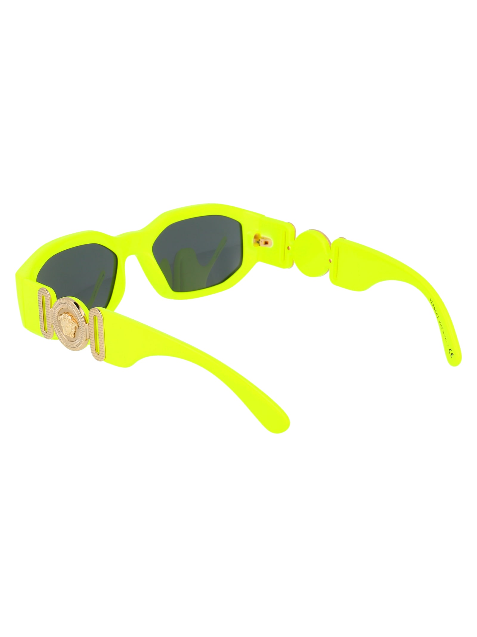 Shop Versace 0ve4361 Sunglasses In 532187 Yellow Fluo