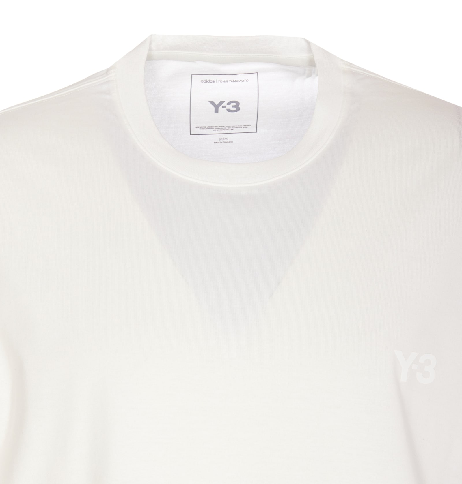 Shop Y-3 Graphic Long Sleeves T-shirt In White