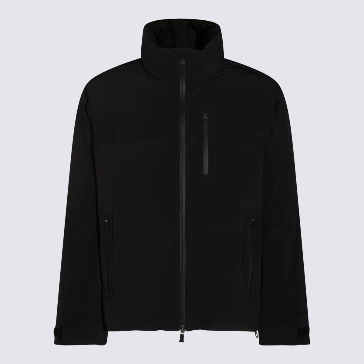 Herno Insulated Jackets With High Collar And Pockets In Black