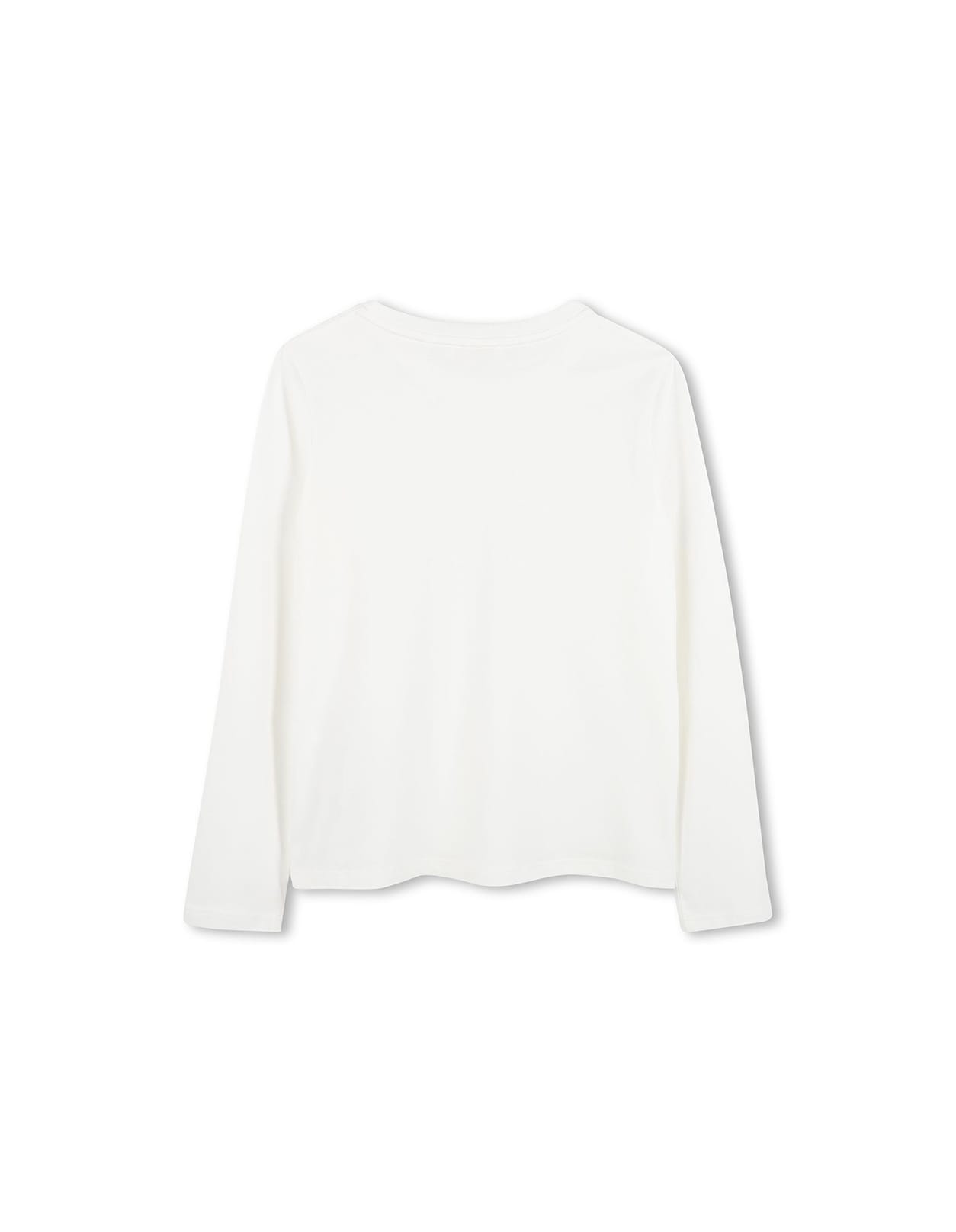 Shop Chloé White Long Sleeve T-shirt With Logo In Bianco Sporco