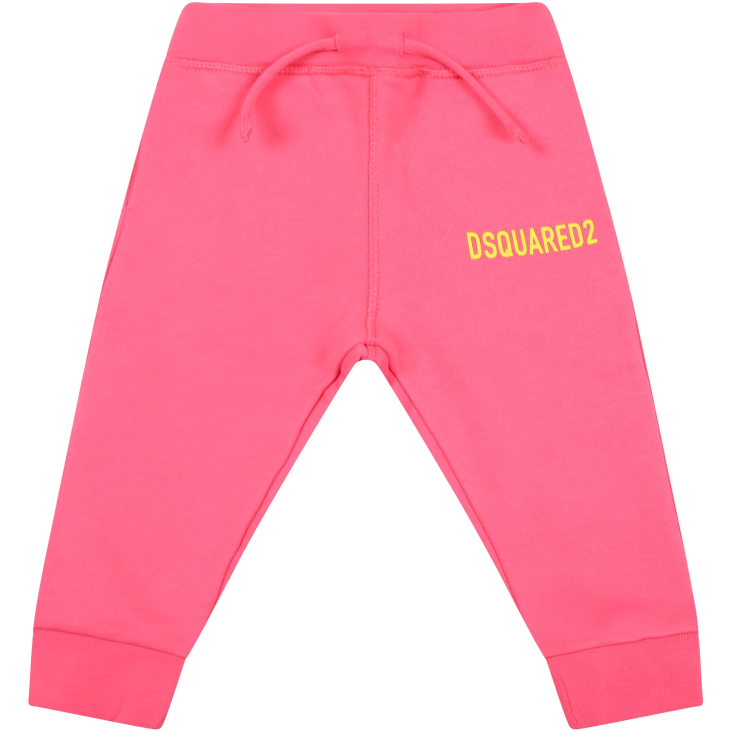 Dsquared2 Fuchsia Sweatpant For Baby Girl With Logo