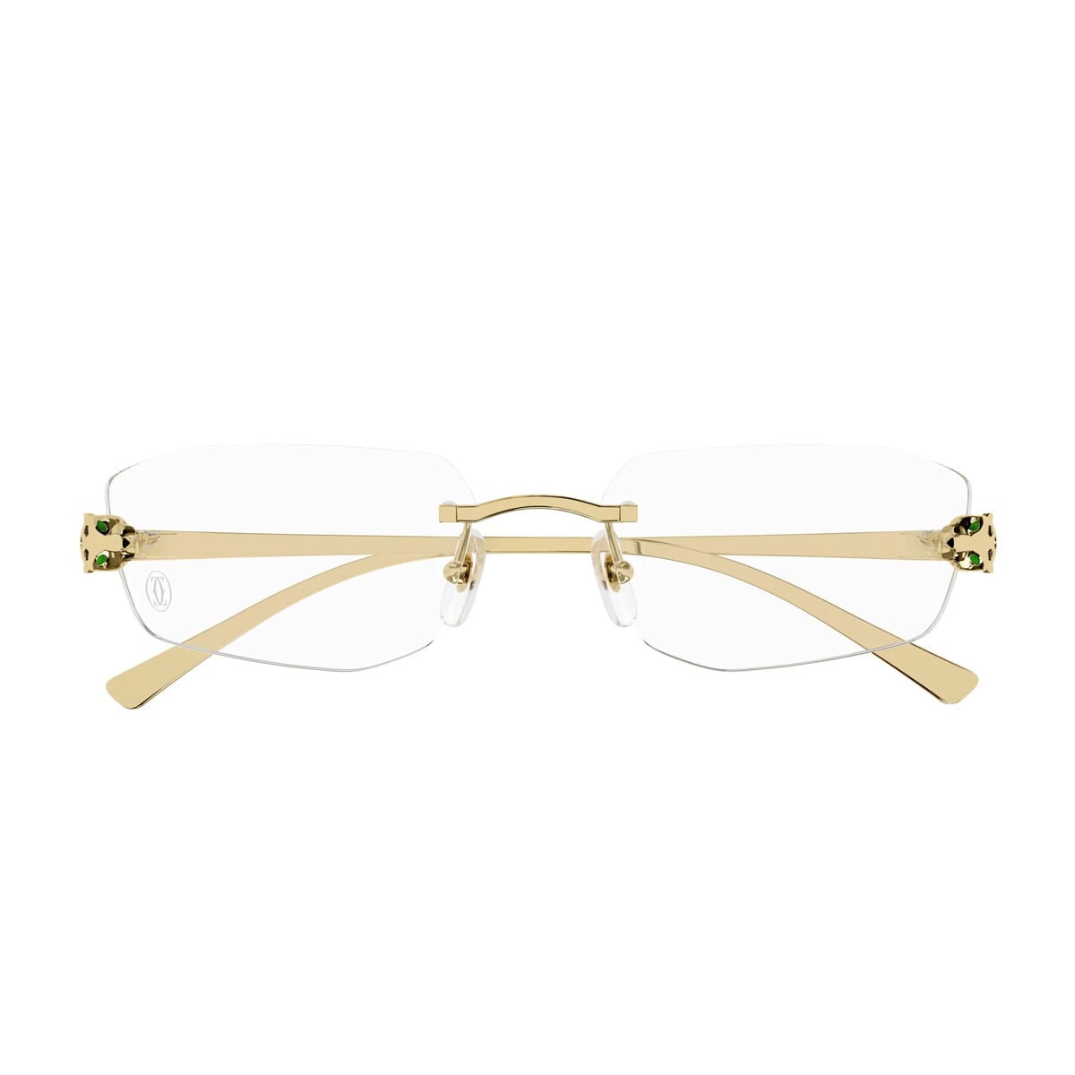 Cartier Ct0494o Panthère De  001 Gold Glasses In Oro