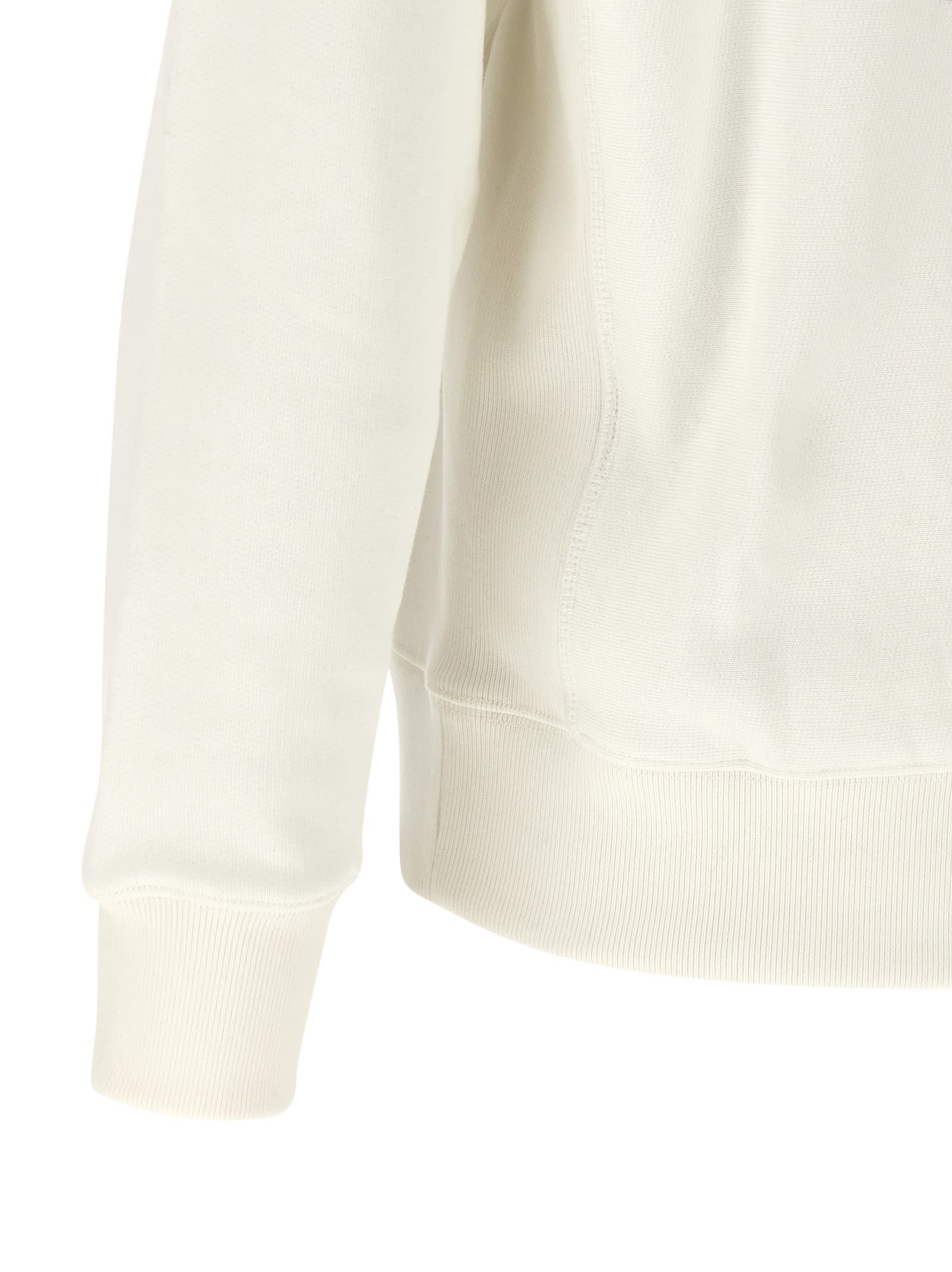 Kenzo Tiger Embroidery Hoodie Hood Graphic Print In White