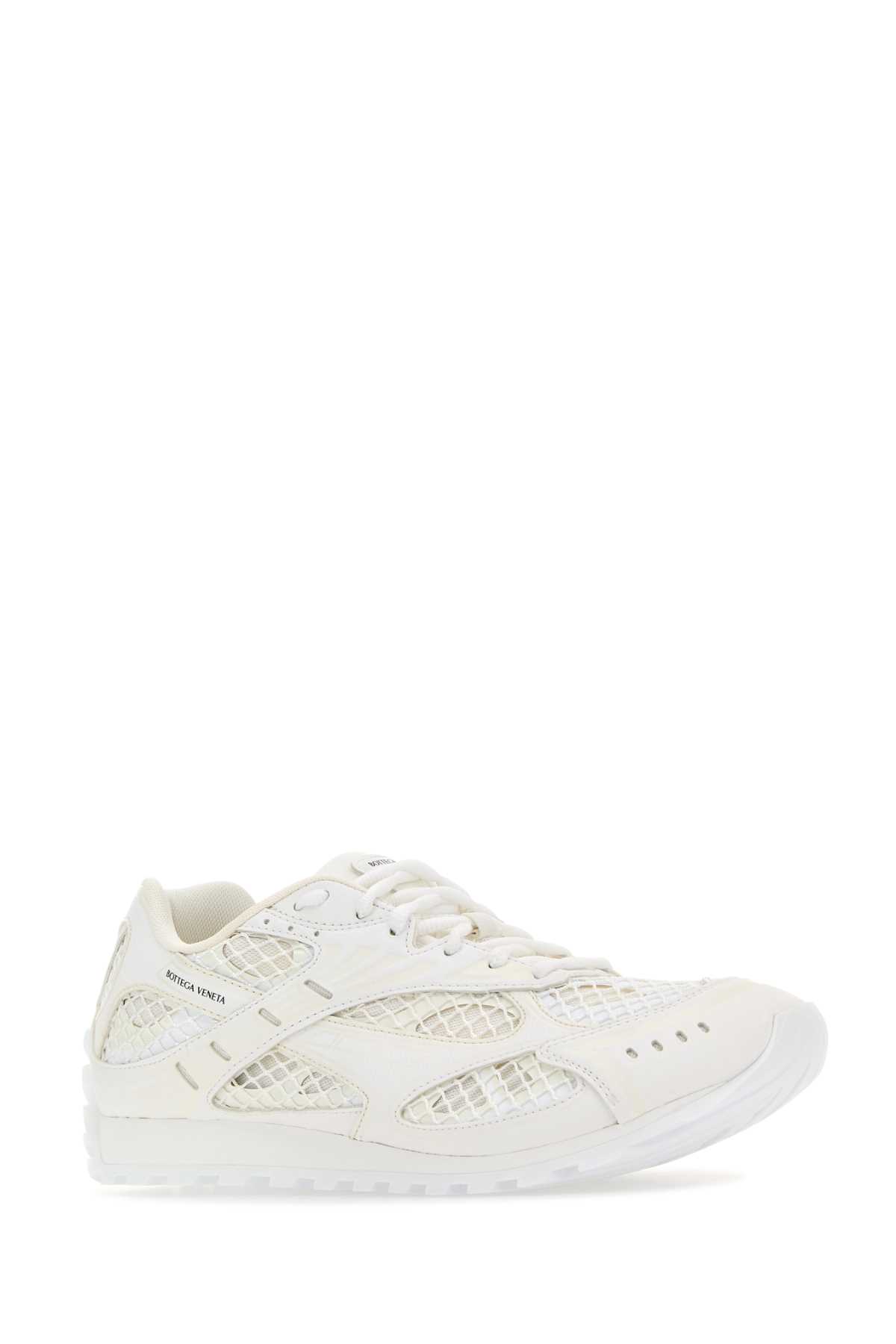 Shop Bottega Veneta White Orbit Sneakers