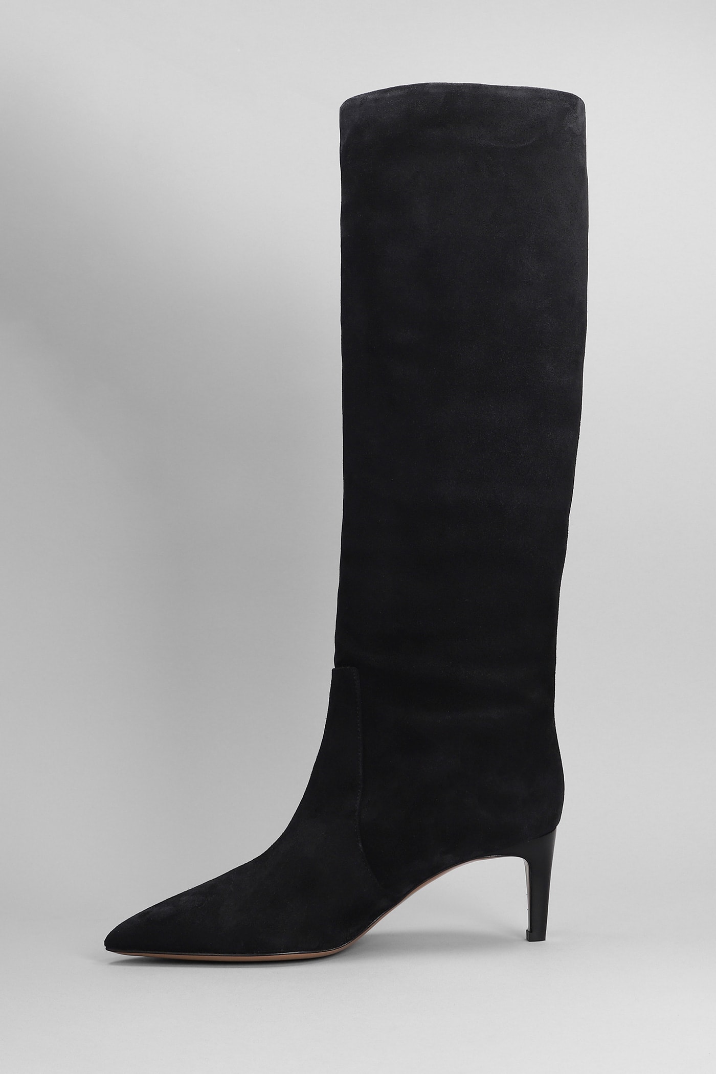 Shop Paris Texas High Heels Boots In Black Suede