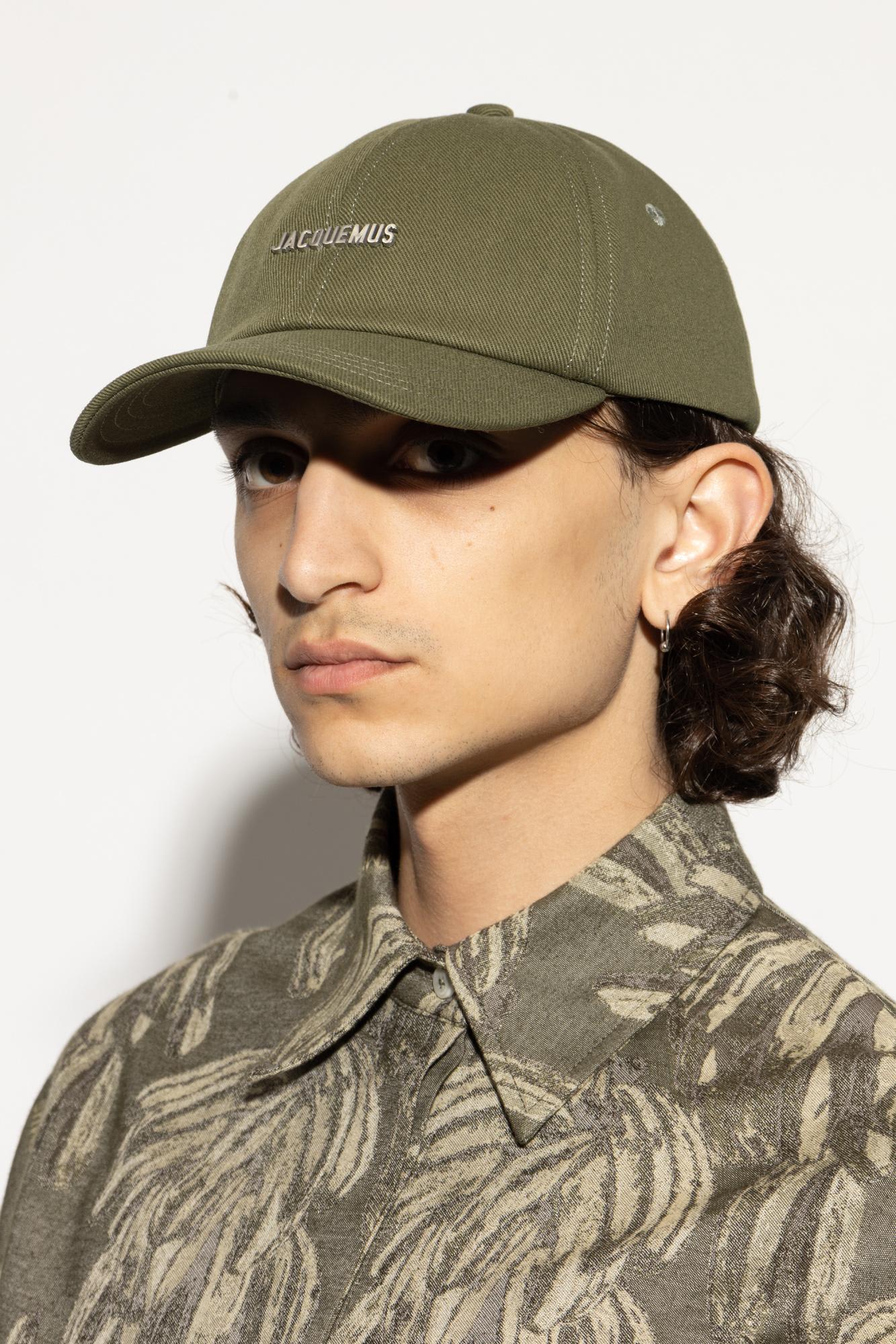 Jacquemus The Gadjo Logo-plaque Baseball Cap In Green