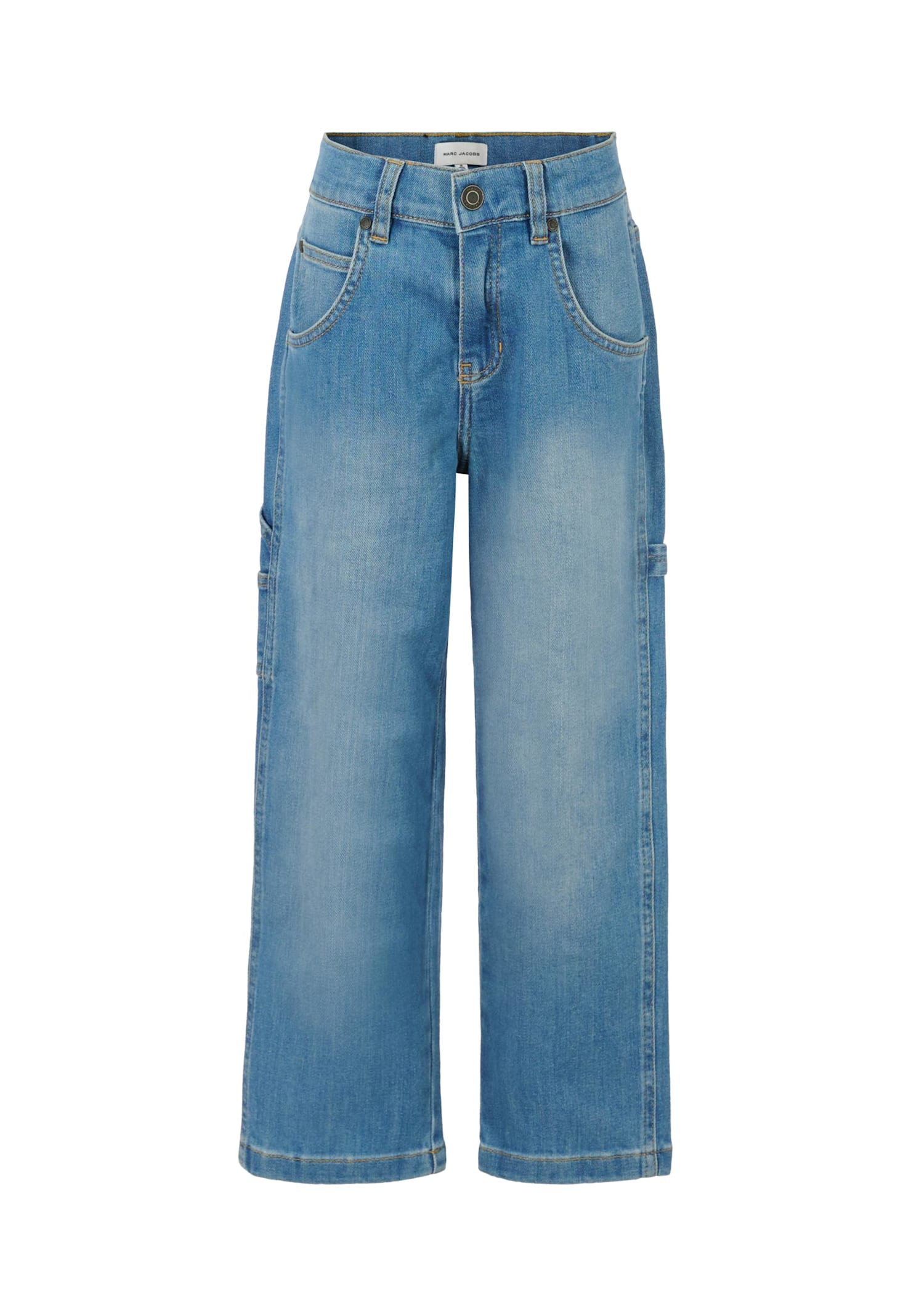 Marc Jacobs Denim Jeans For Kids With Logo In Blue