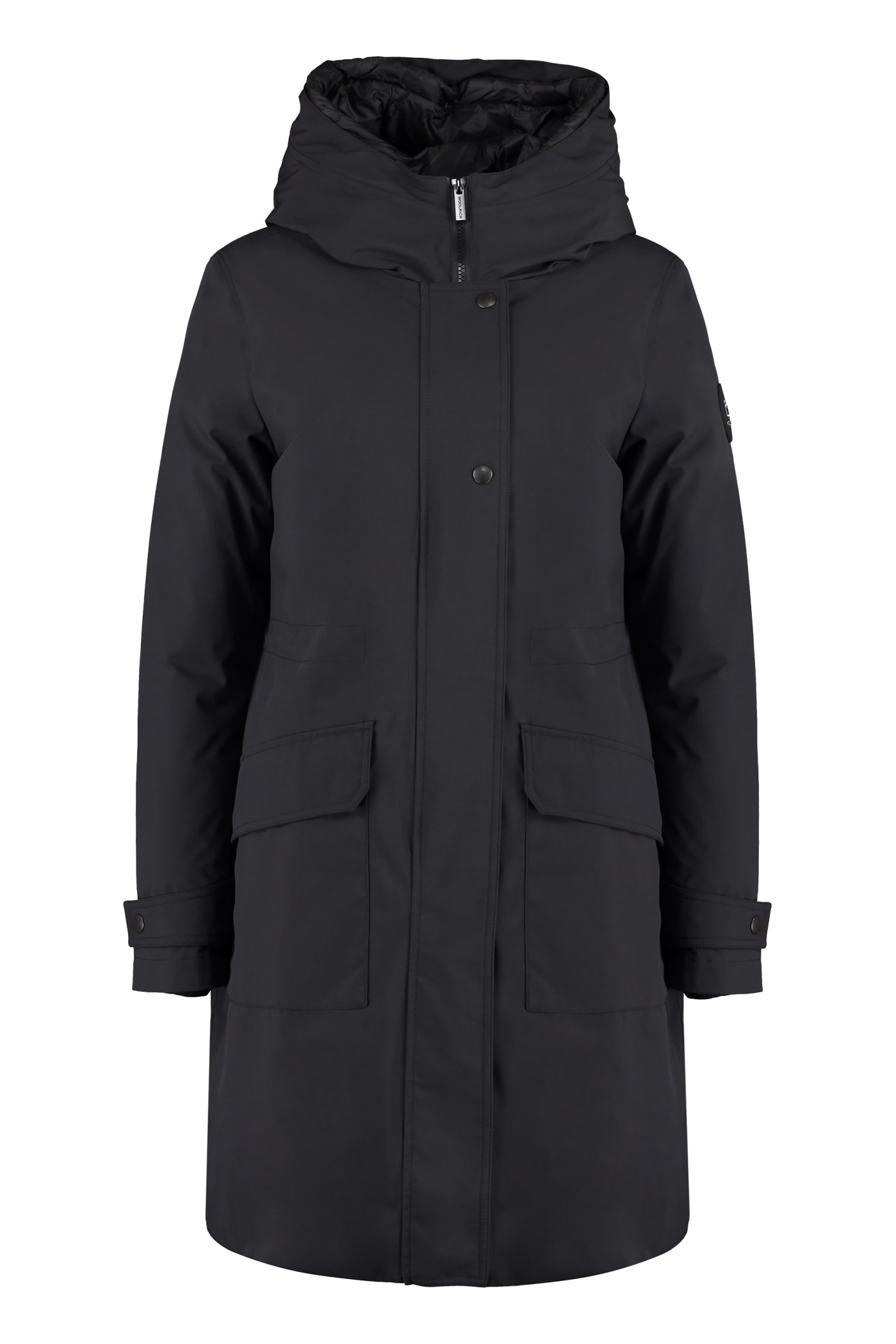 Shop Woolrich Military Technical Fabric Parka With Internal Removable Down Jacket In Black