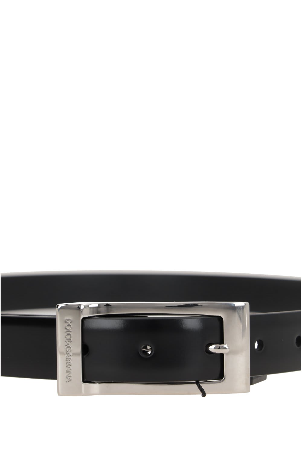 Shop Dolce & Gabbana Logo Engraved Buckle Belt In Nero