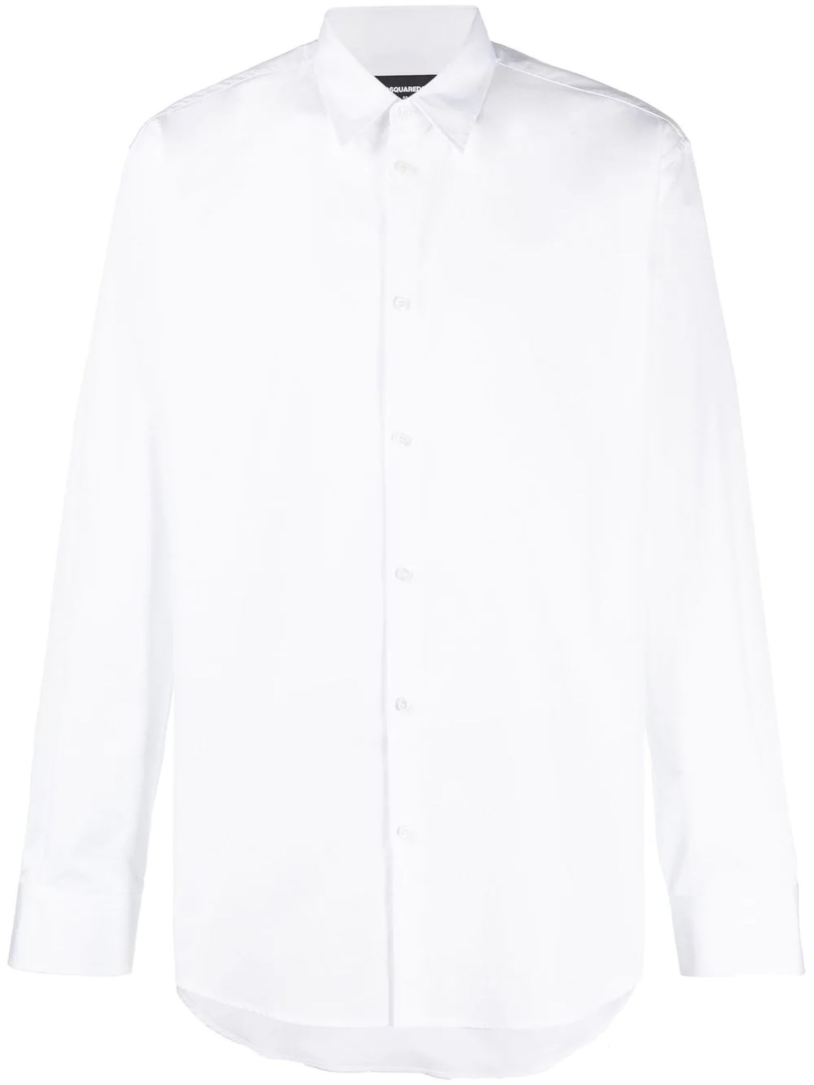 White Cotton Shirt Dsquared2