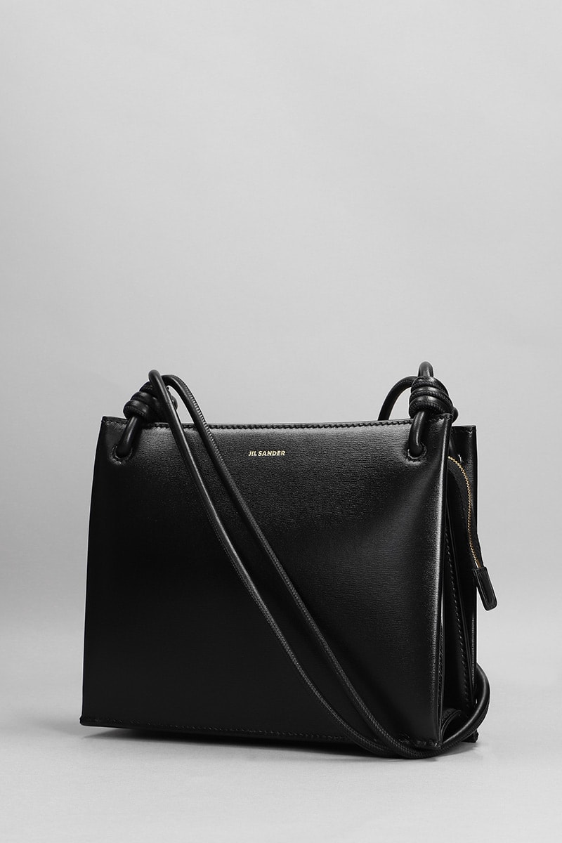 Jil Sander Giro Sm Shoulder Bag In Black Leather | Smart Closet