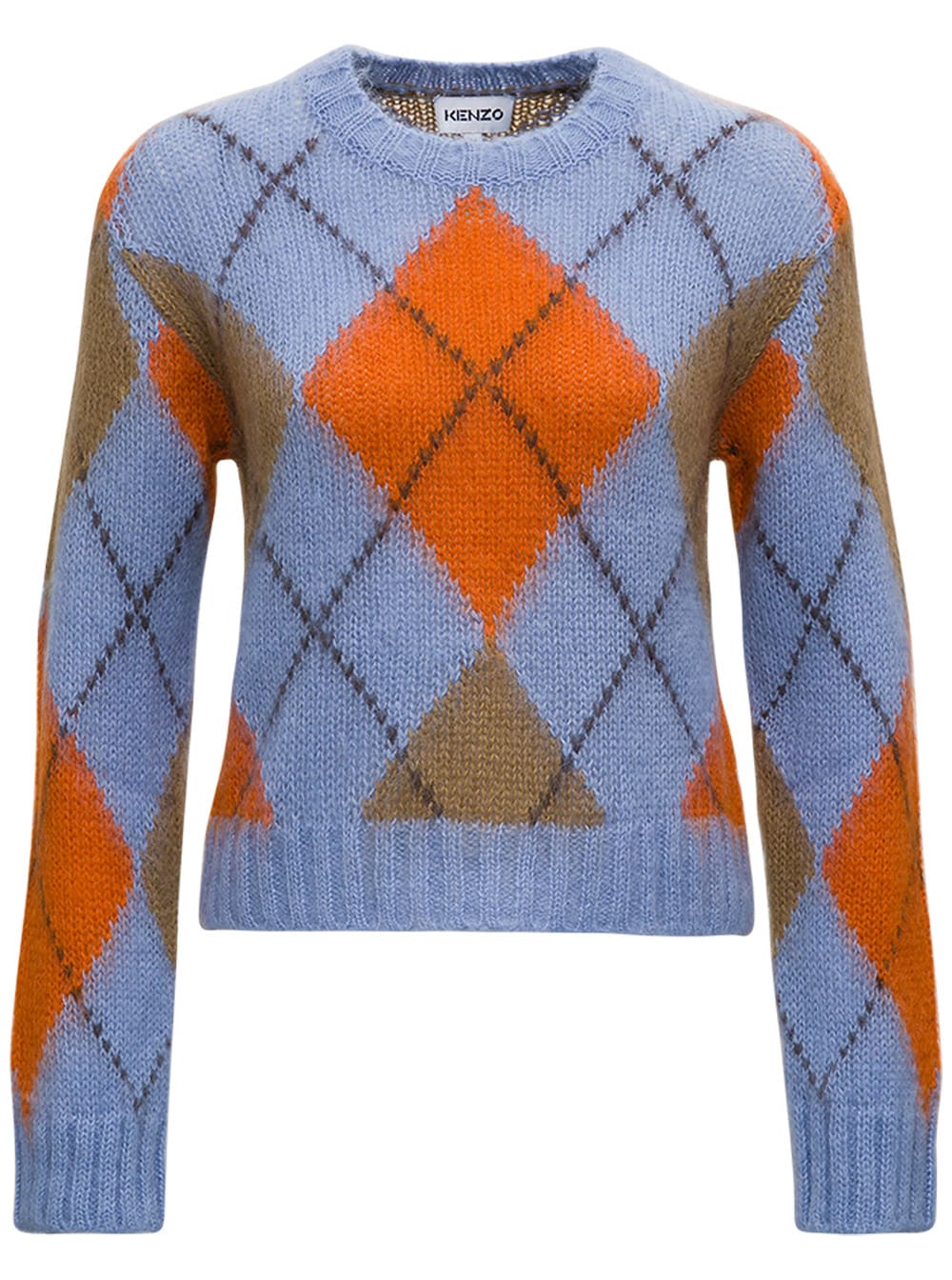 Kenzo Argyle Sweater In Mohair Blend