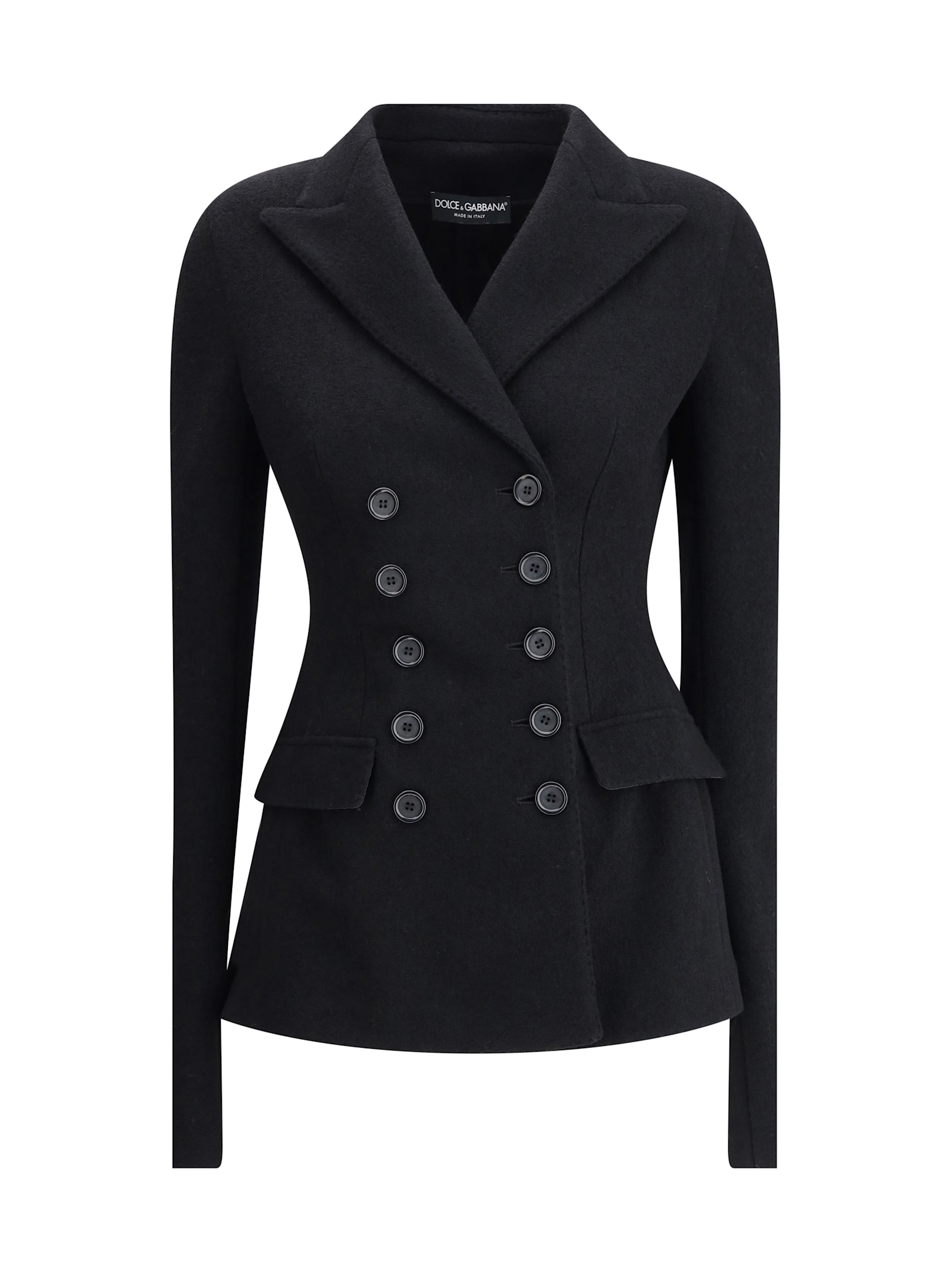 Dolce & Gabbana Double-breasted Jacket In Wool In Multi