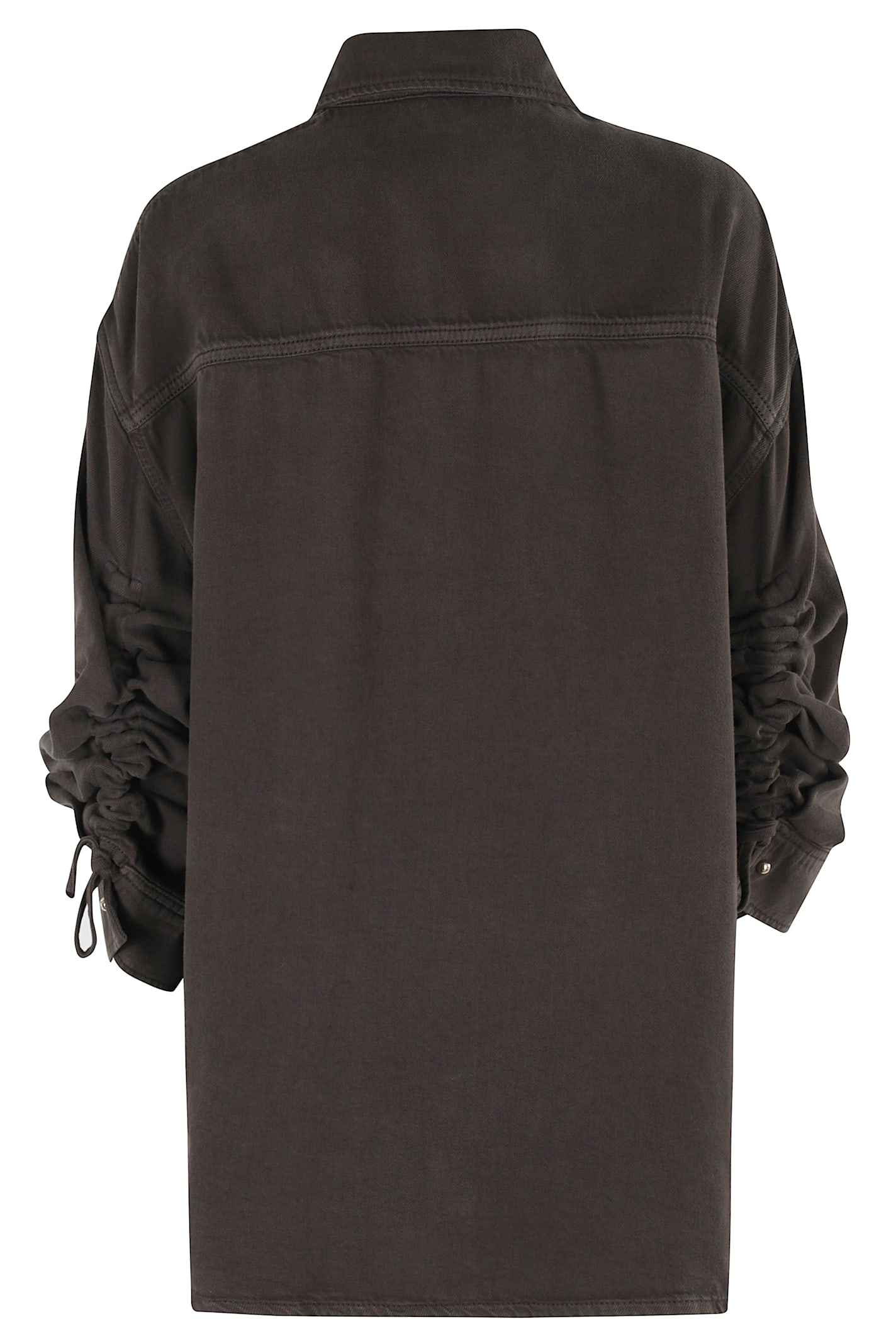 Darkpark Keanu Tencel Denim Rouche Shirt In Multi