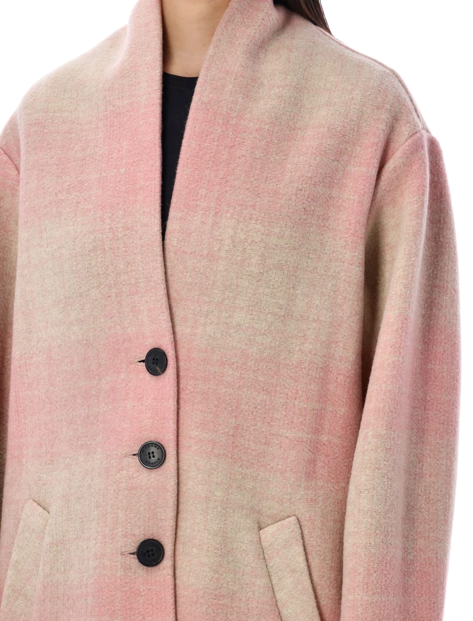 Shop Marant Etoile Gabriel Coat In Light Pink