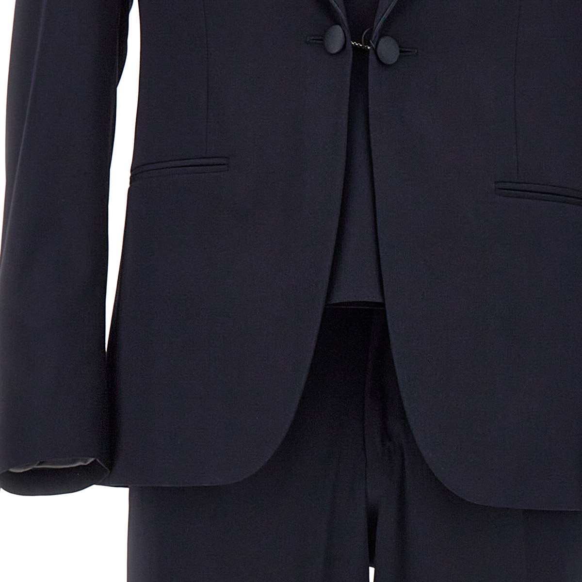 Corneliani Three-piece Fresh Wool Blend Suit In Blue