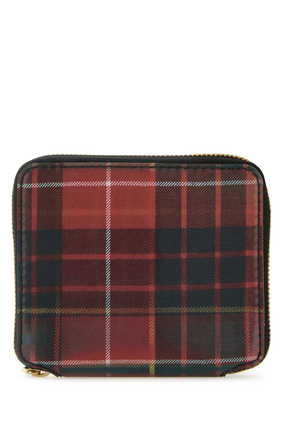 Shop Comme Des Garçons Printed Fabric Wallet In Redgreen