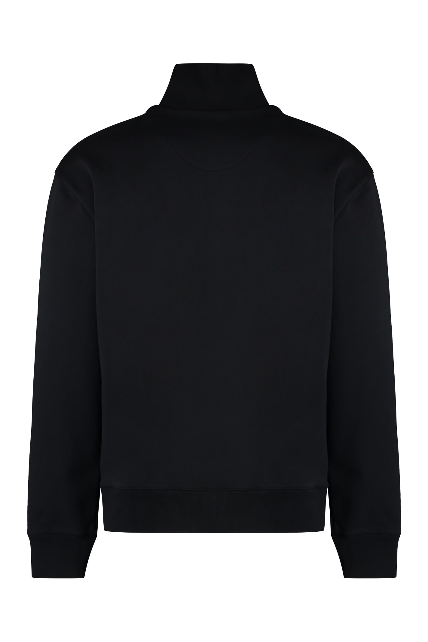 Shop Maison Kitsuné Cotton Crew-neck Sweatshirt In Black