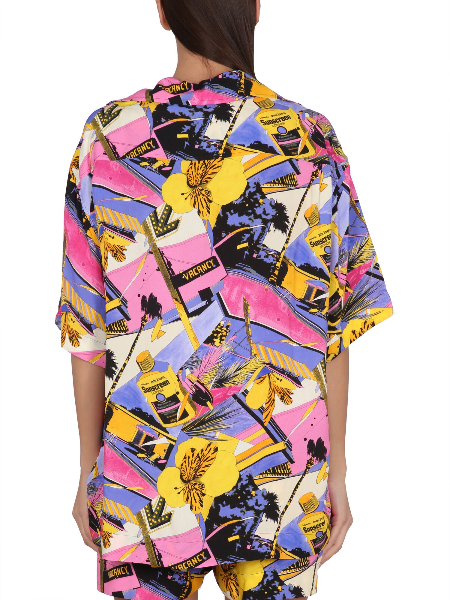 Palm Angels Miami Mix Print Shirt In Multicolor