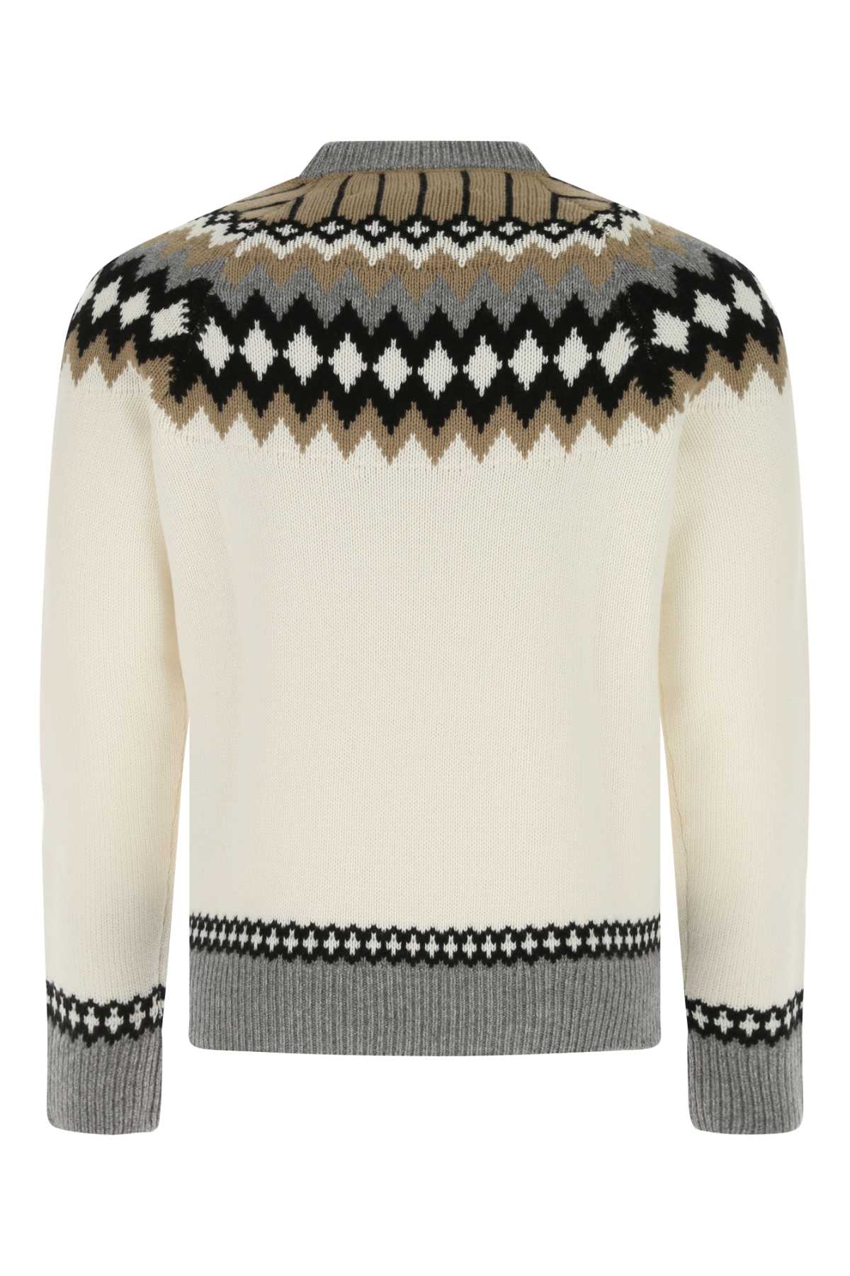 Prada Embroidered Cashmere Sweater In F0040