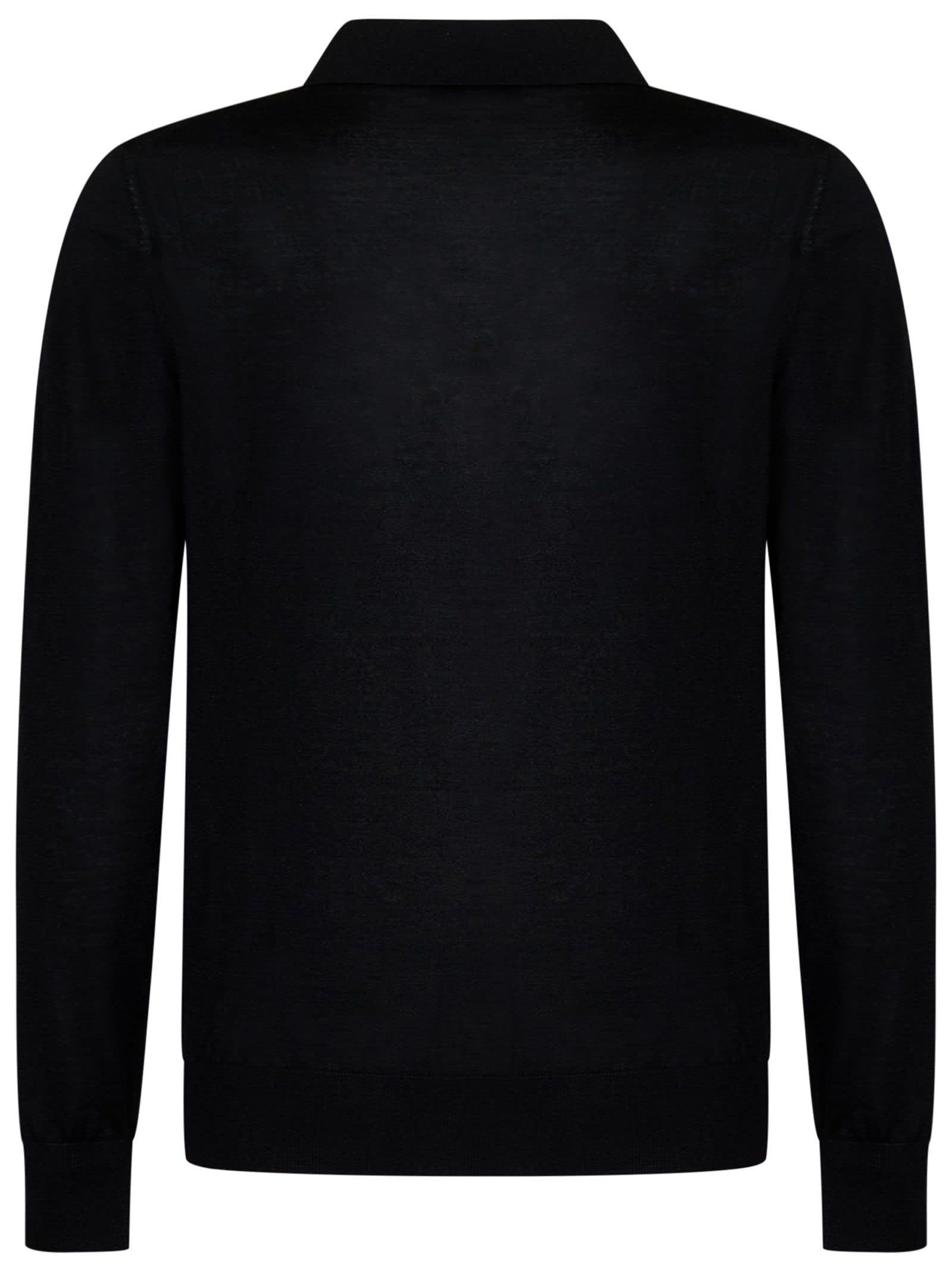 Shop Brioni Polo Shirt In Black