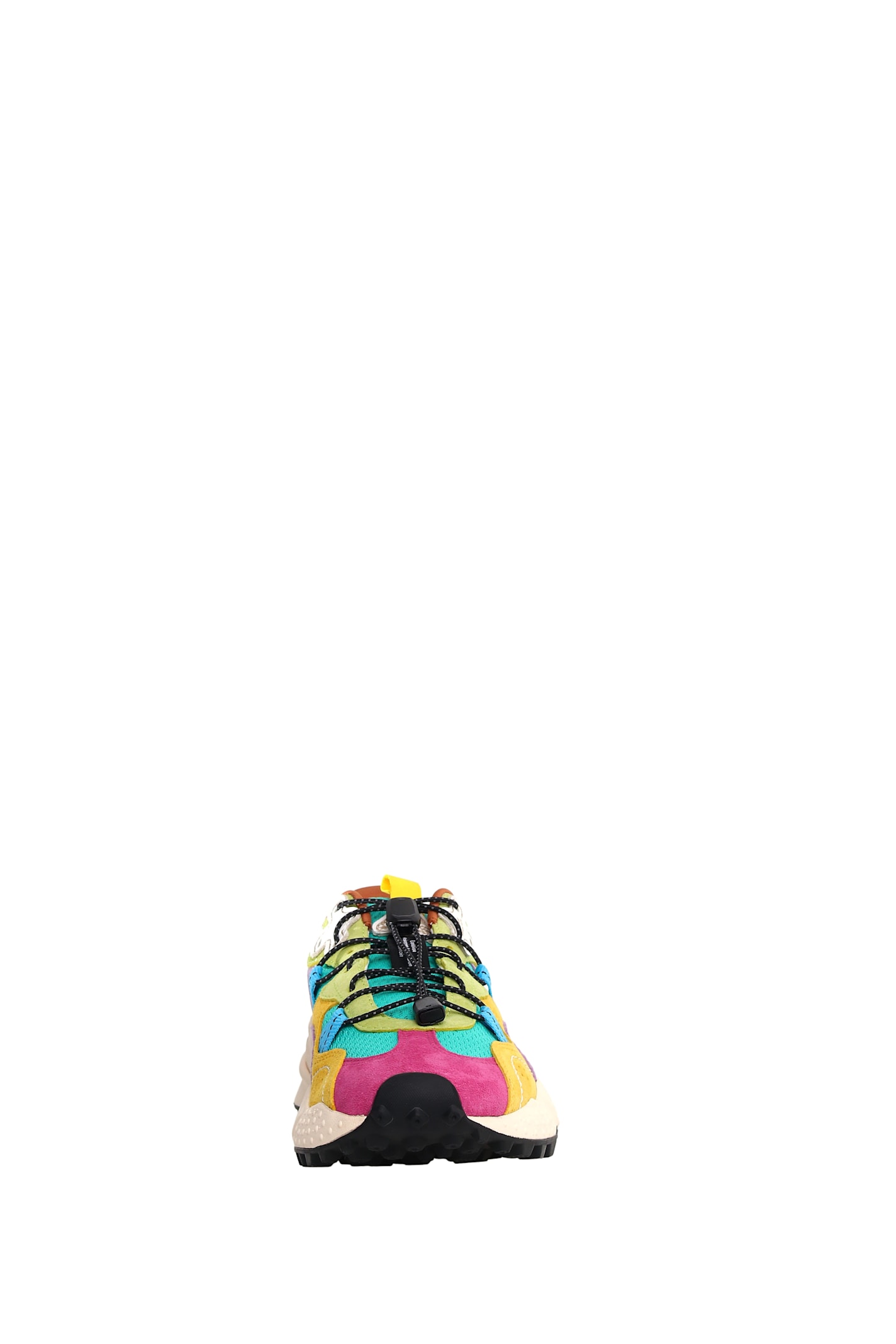 Flower Mountain Multicolored Suede And Technical Fabric Sneakers In Multi