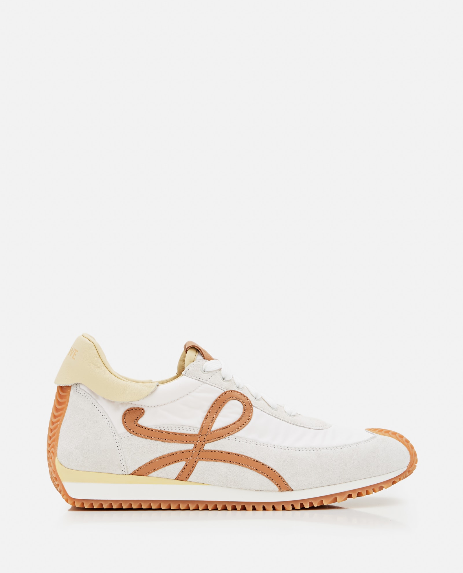 Loewe Flow Runner Leather-trimmed Shell And Suede Sneakers In White