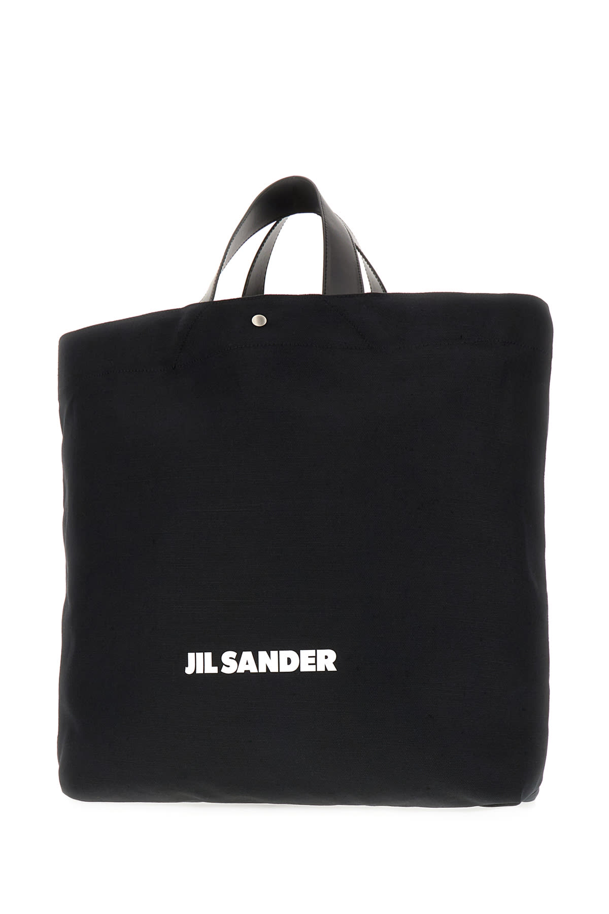 Shop Jil Sander Black Canvas Shopping Bag In 001