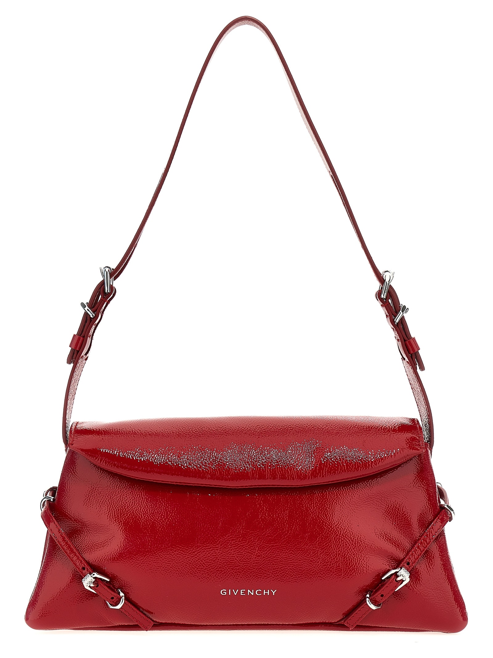 Shop Givenchy P Tit Voyou Small Shoulder Bag In Red