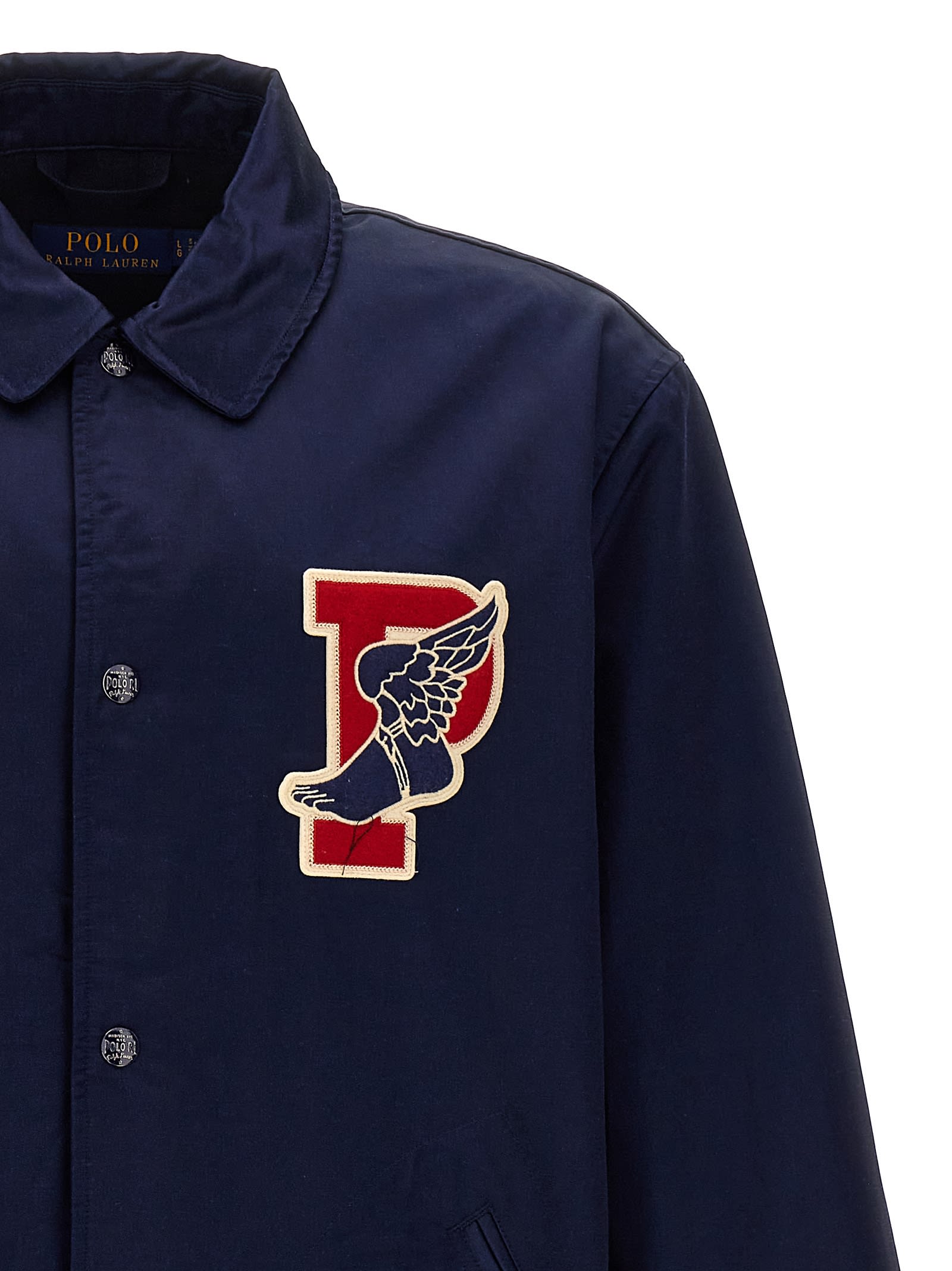 Shop Polo Ralph Lauren Coach Jacket In Blue