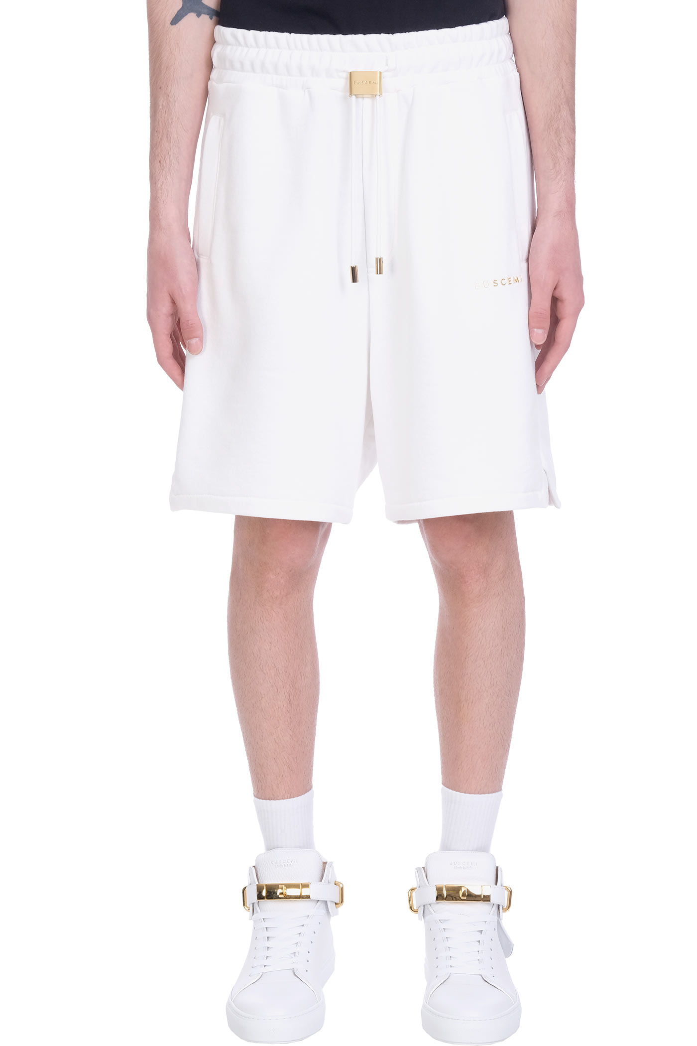 Buscemi Shorts In White Cotton
