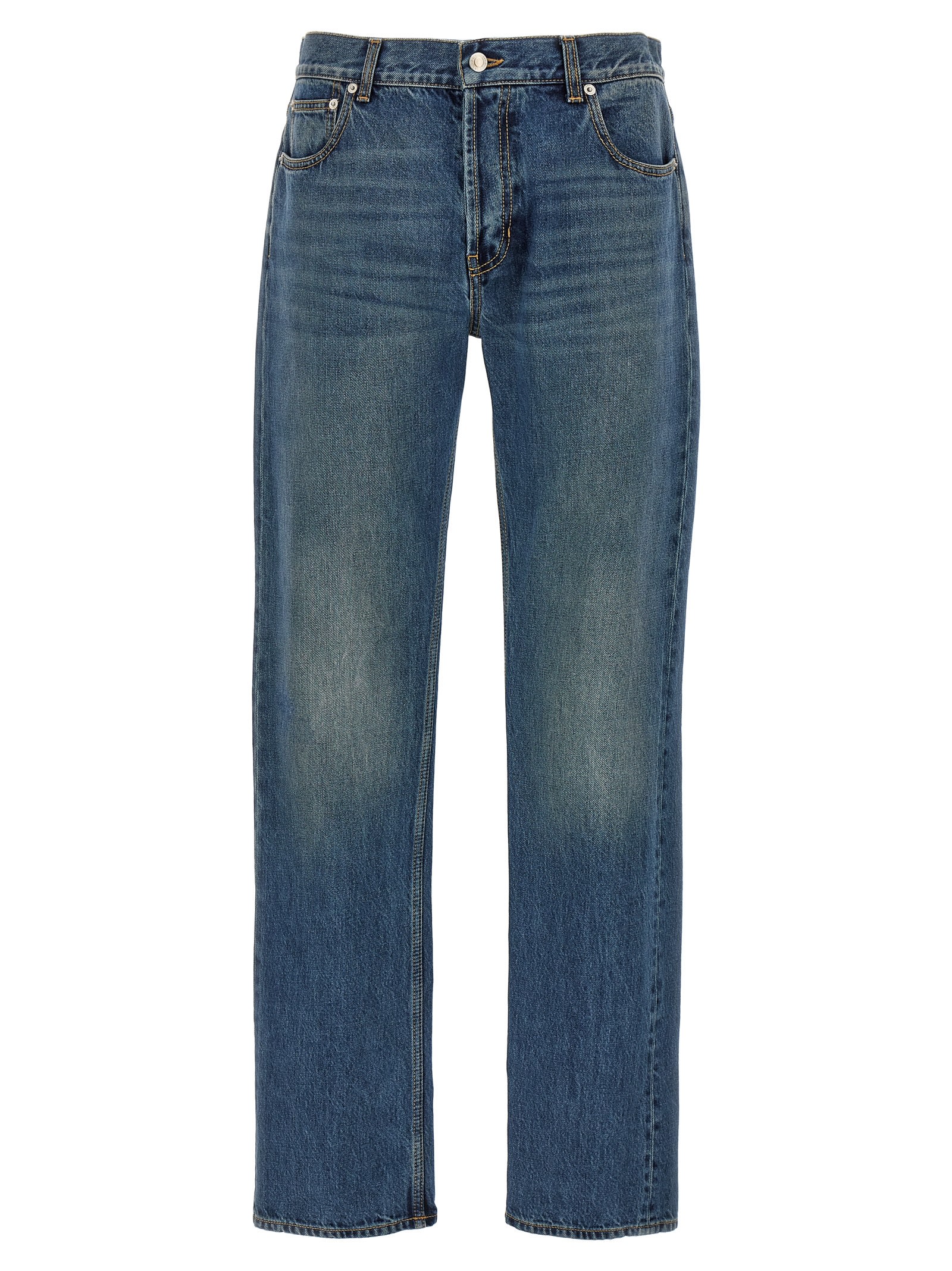 Shop Alexander Mcqueen Trompe Loeil Pocket Jeans In Blue