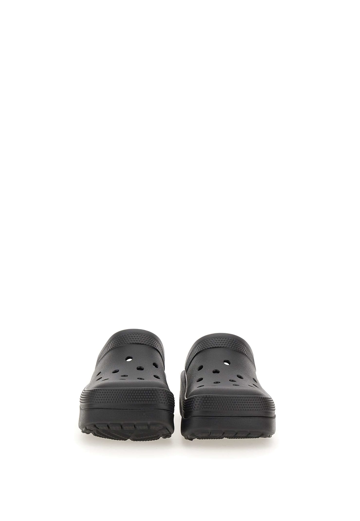 Shop Crocs Classic Blunt Toe Slippers In Black