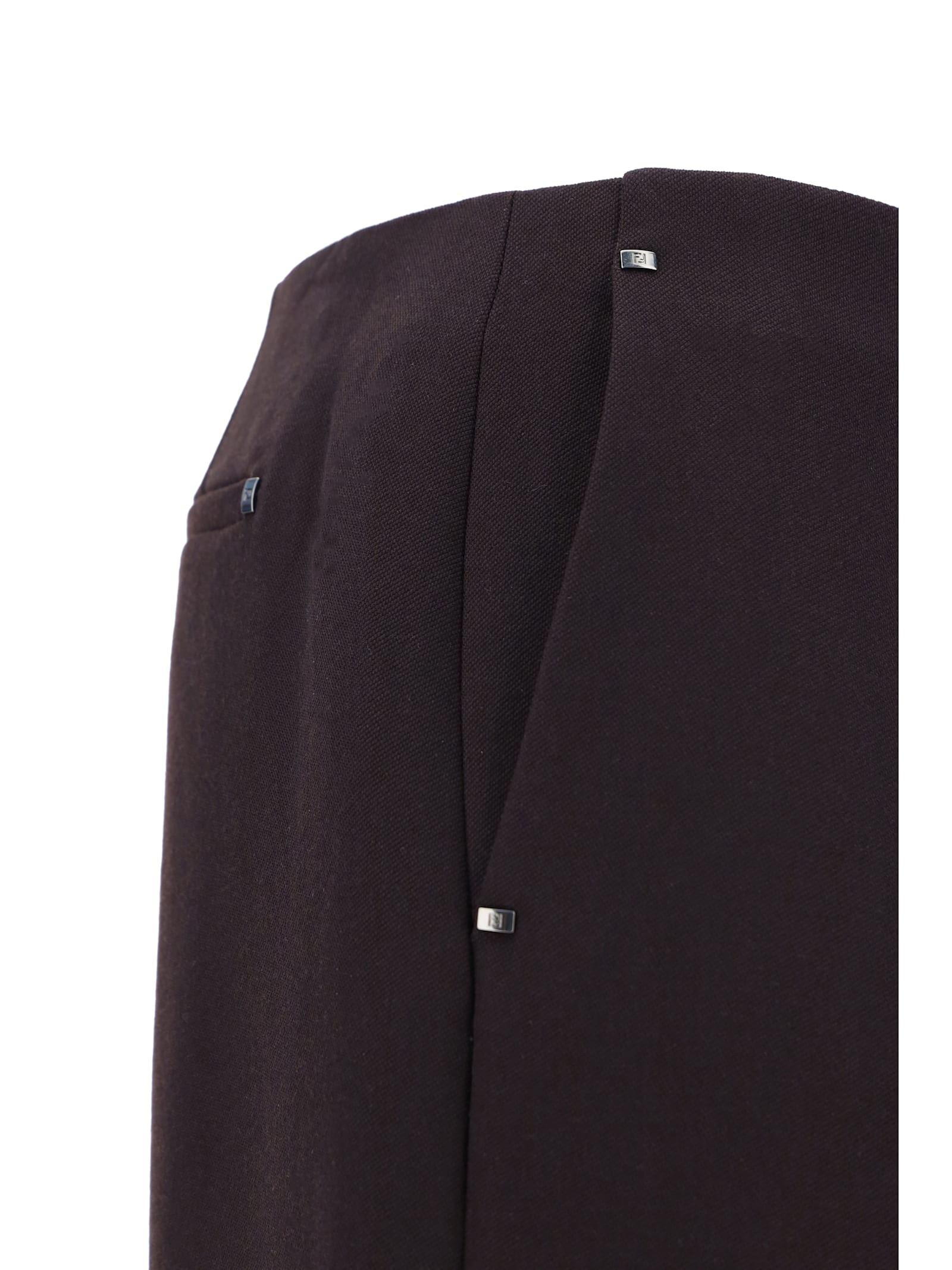 Shop Fendi Pants In Aubergine