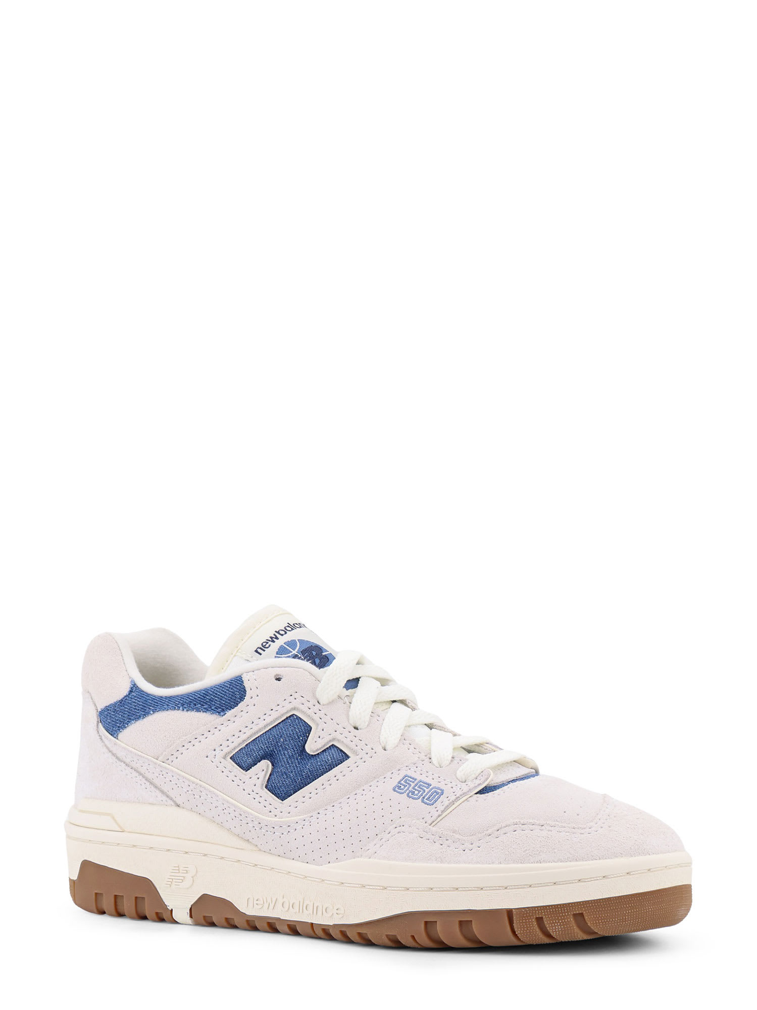NEW BALANCE SUEDE SNEAKERS WITH DENIM DETAILS