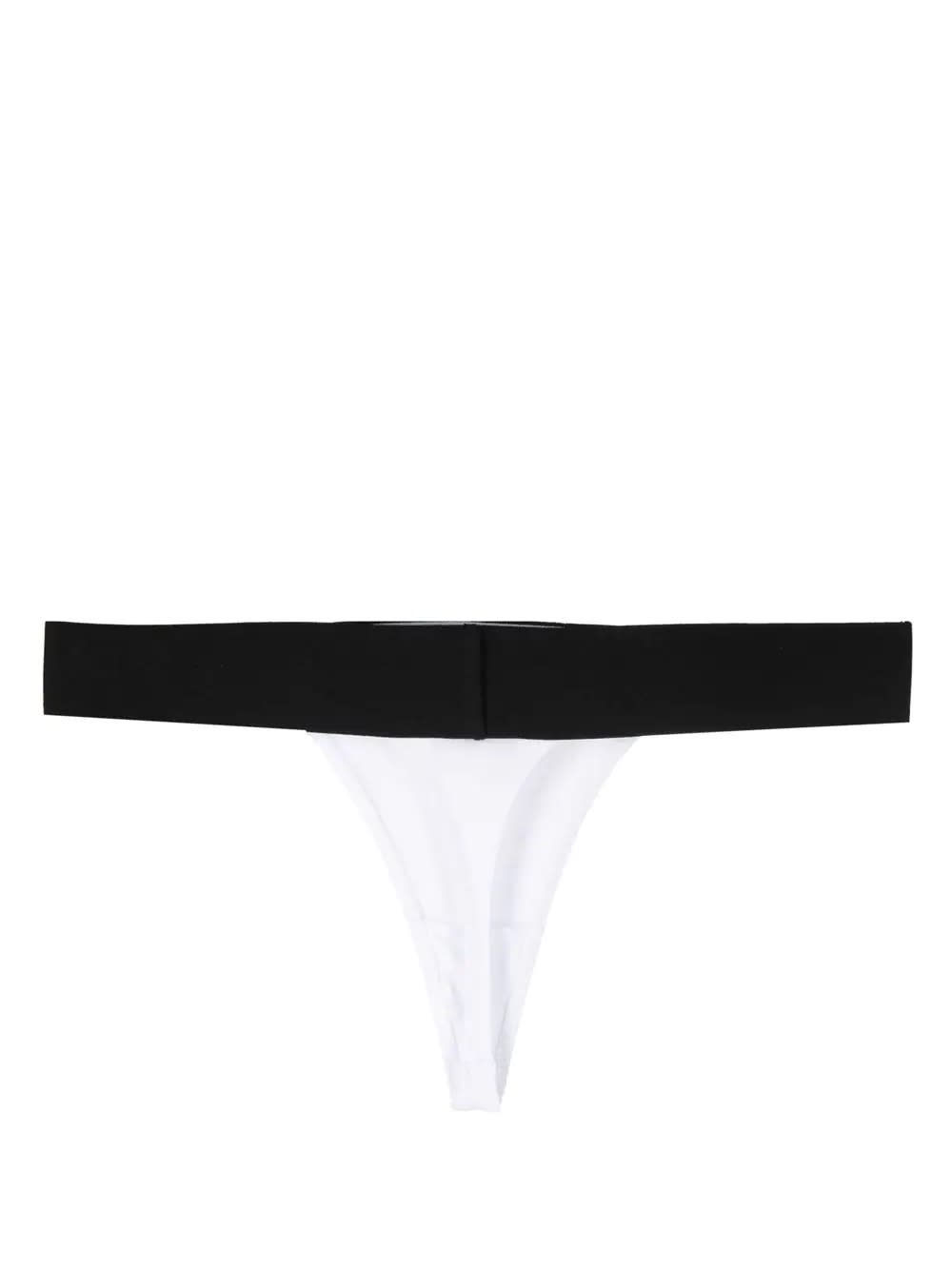 Shop Palm Angels White Thong With Logo Band In Bianco