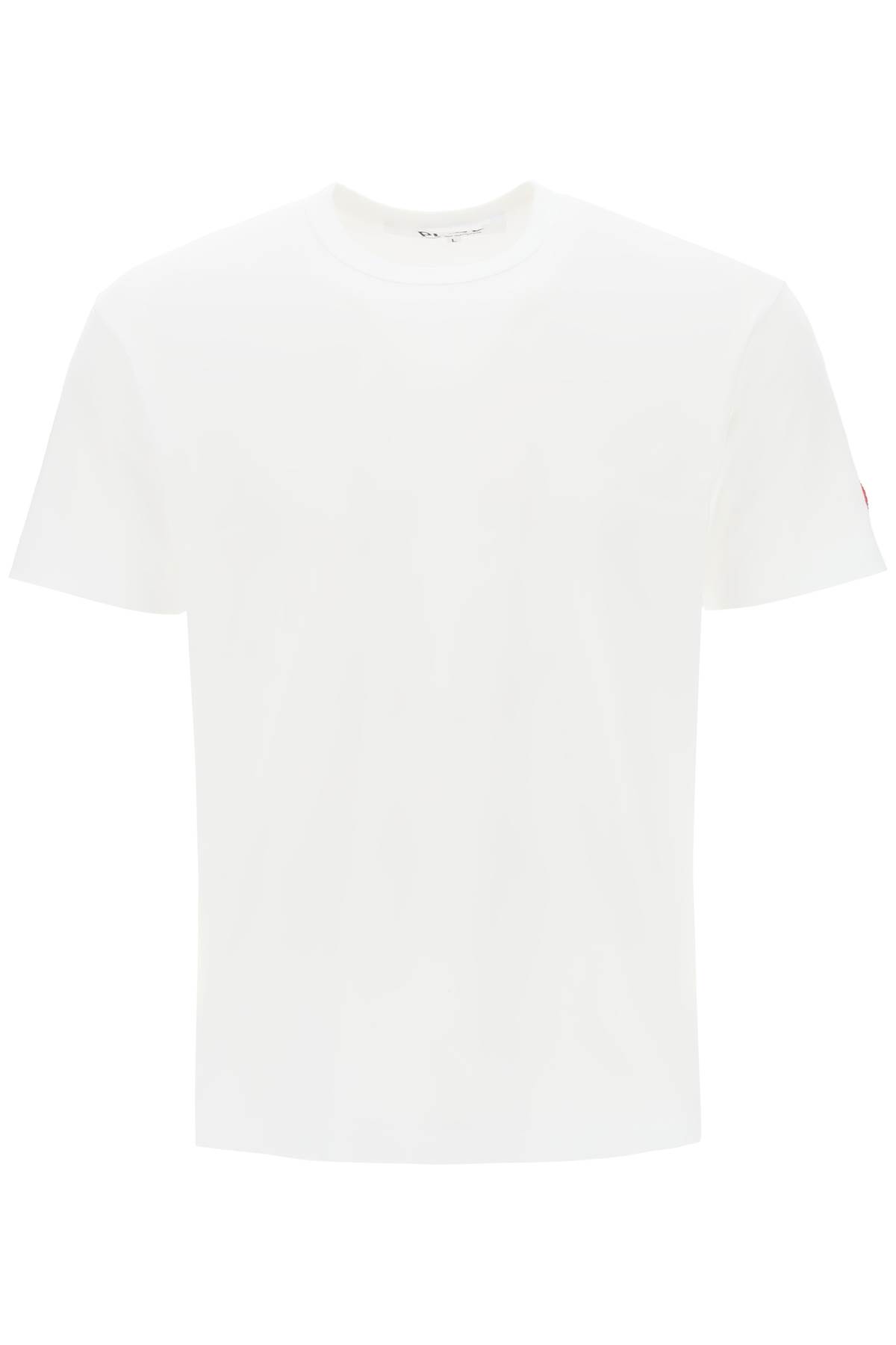 Shop Comme Des Garçons Play T-shirt With Pixel Patch In White