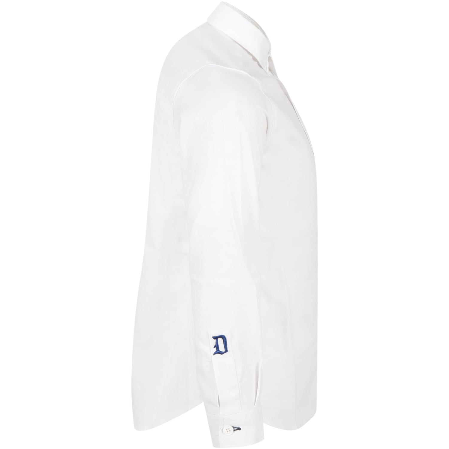 Shop Dondup White Shirt For Boy With Blue Logo