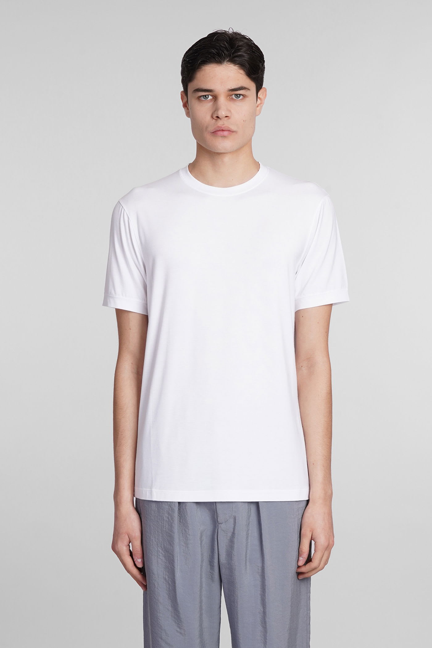 Giorgio Armani White Viscose T-shirt In White