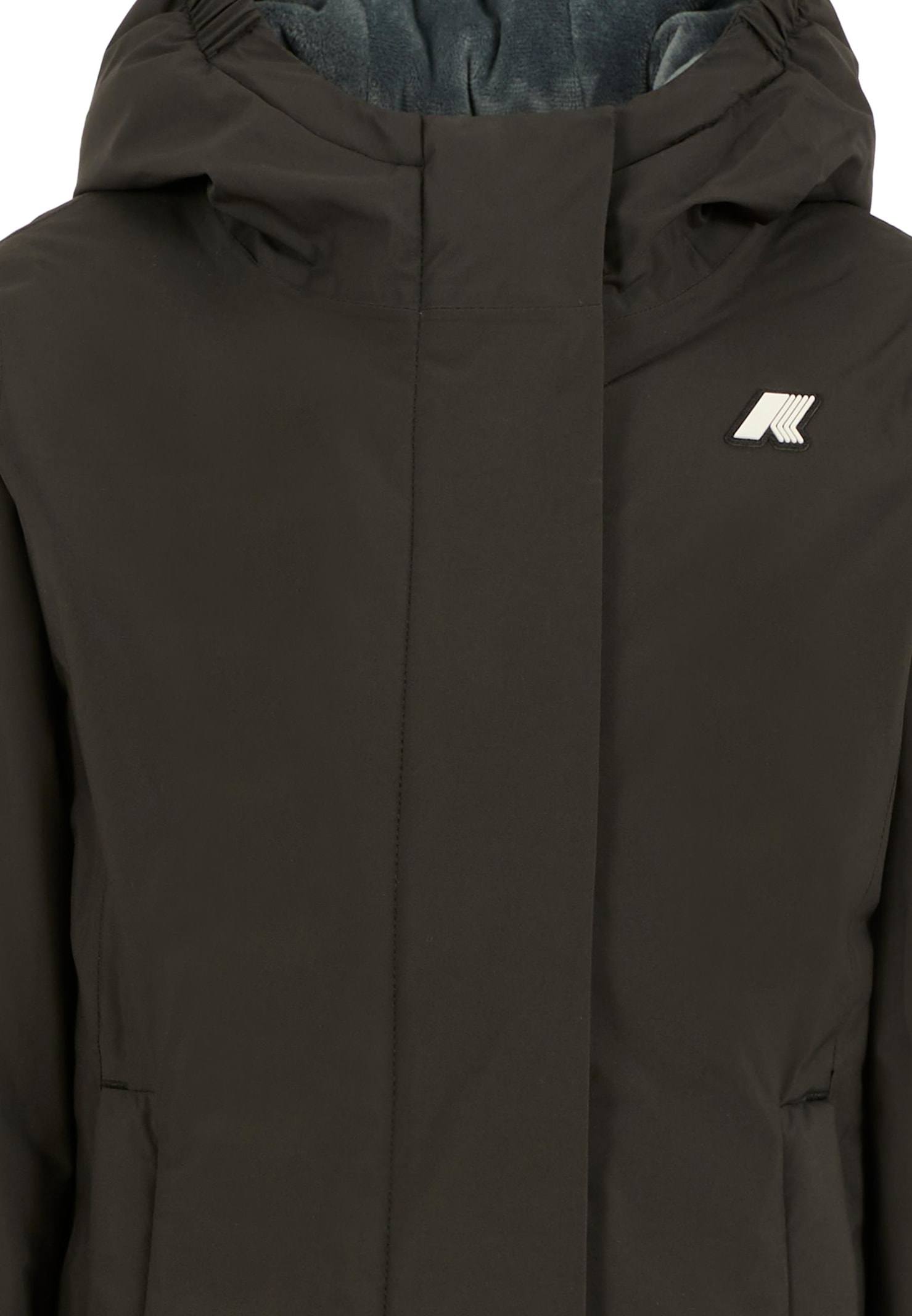 K-way Black Jacket For Boy With Logo In Black