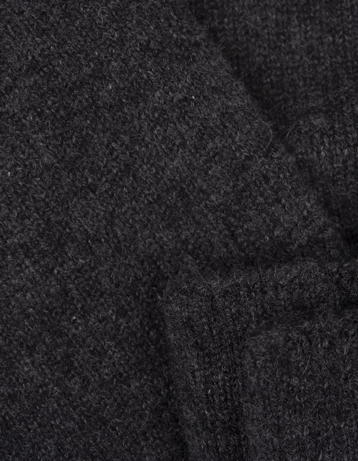 Max Mara Black Timor Long Gloves In Grey
